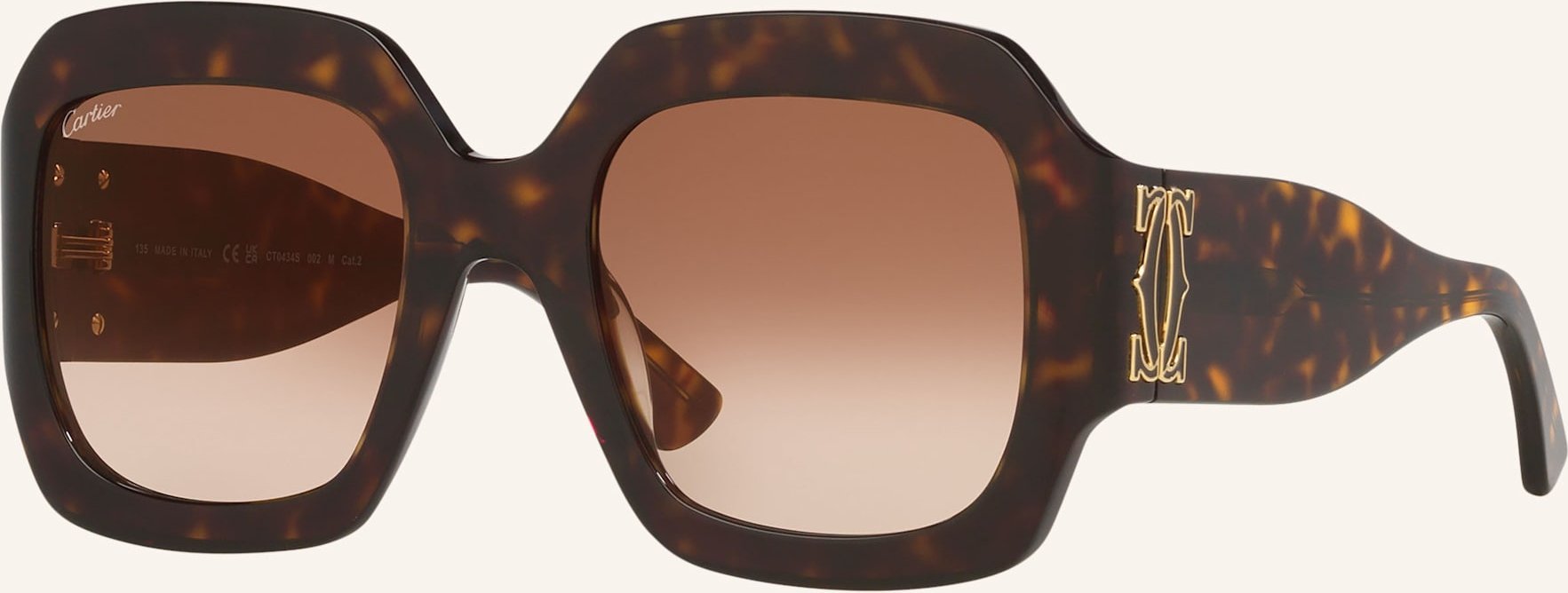 Cartier Sonnenbrille ct0434s braun