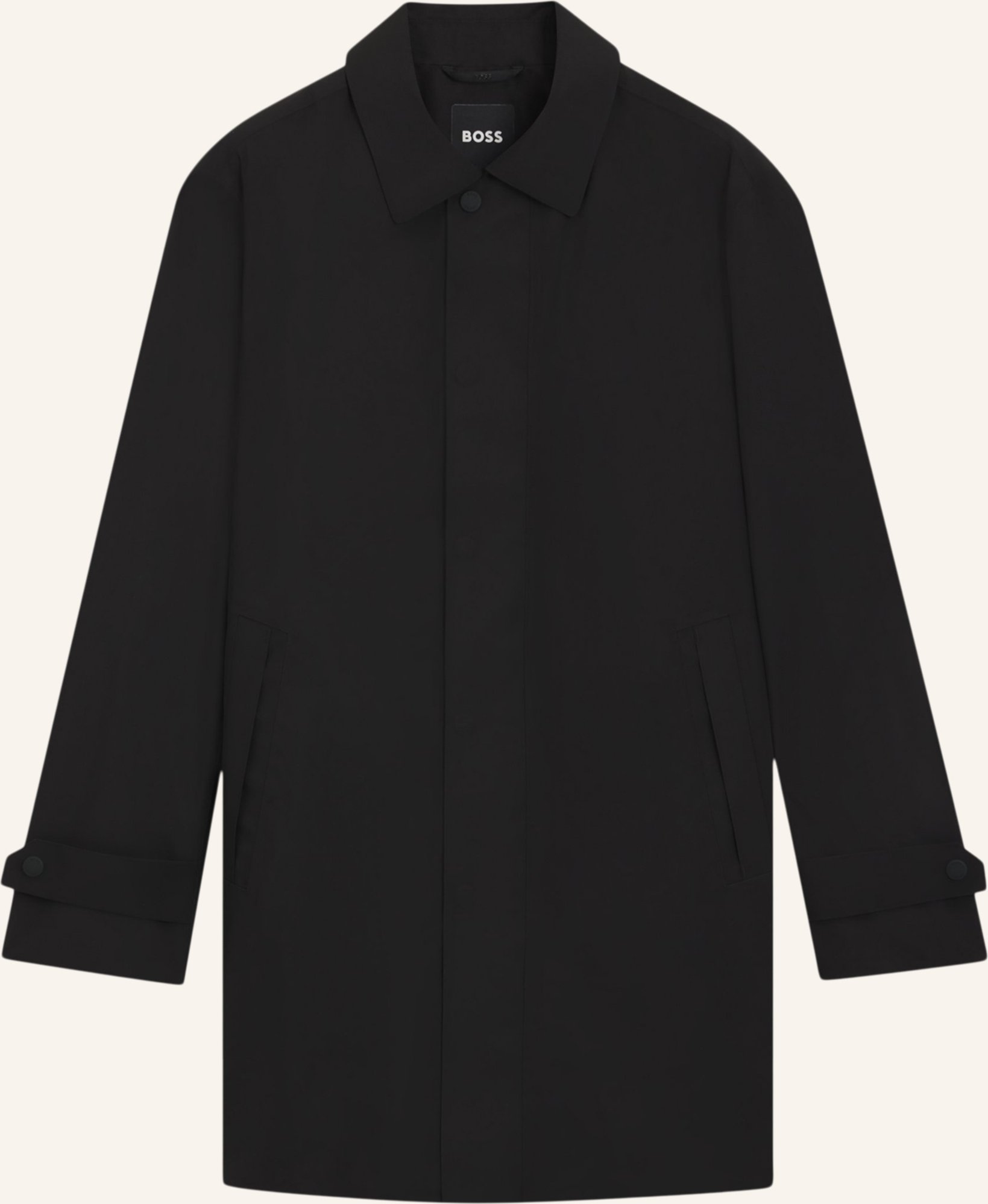 Boss Klassischer Mantel P-Jared-Goretex-253f Regular Fit schwarz