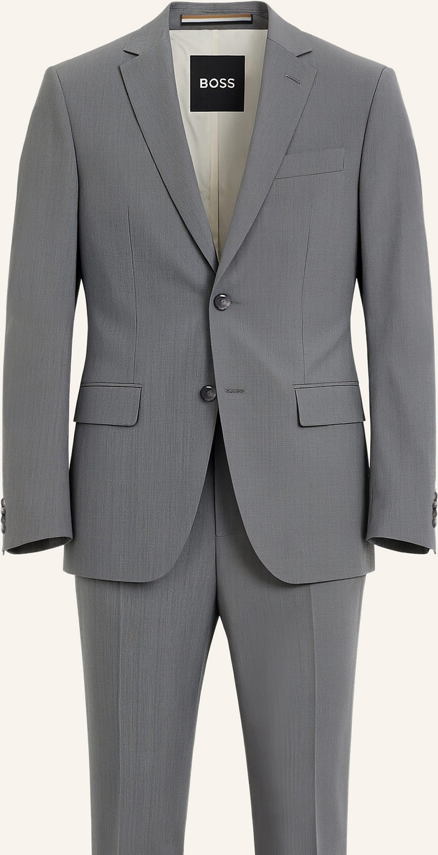 Boss Business Anzug H-Huge-2pcs-253 Slim Fit grau