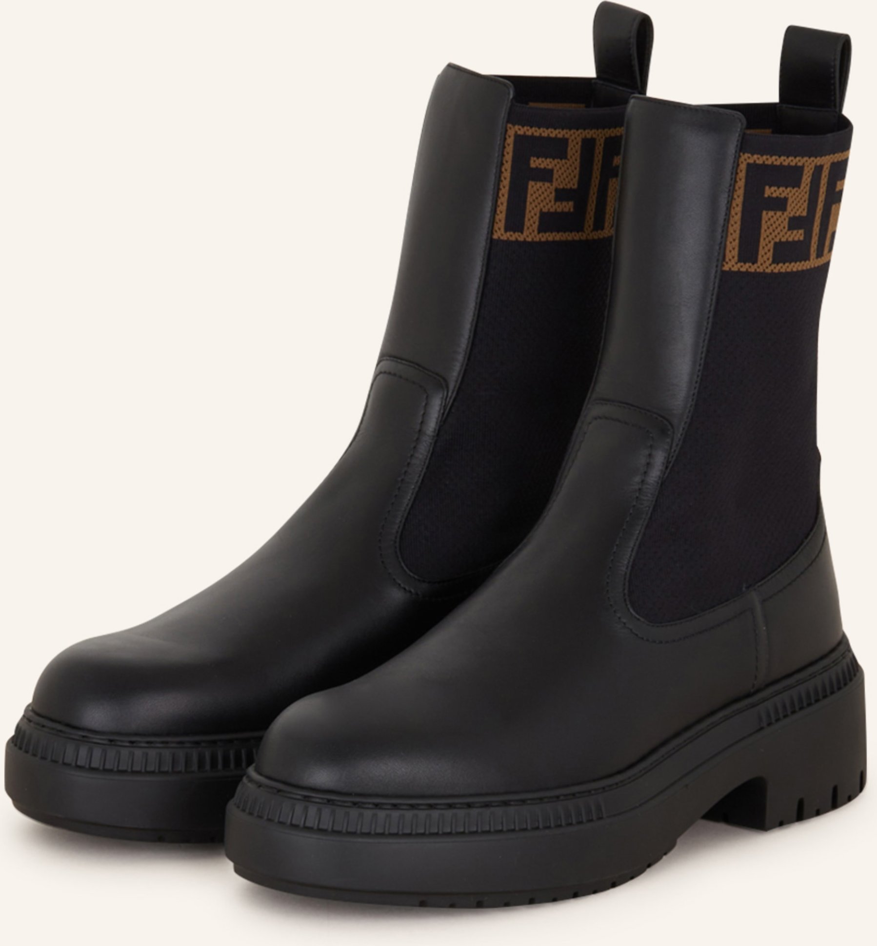 Fendi Chelsea-Boots schwarz