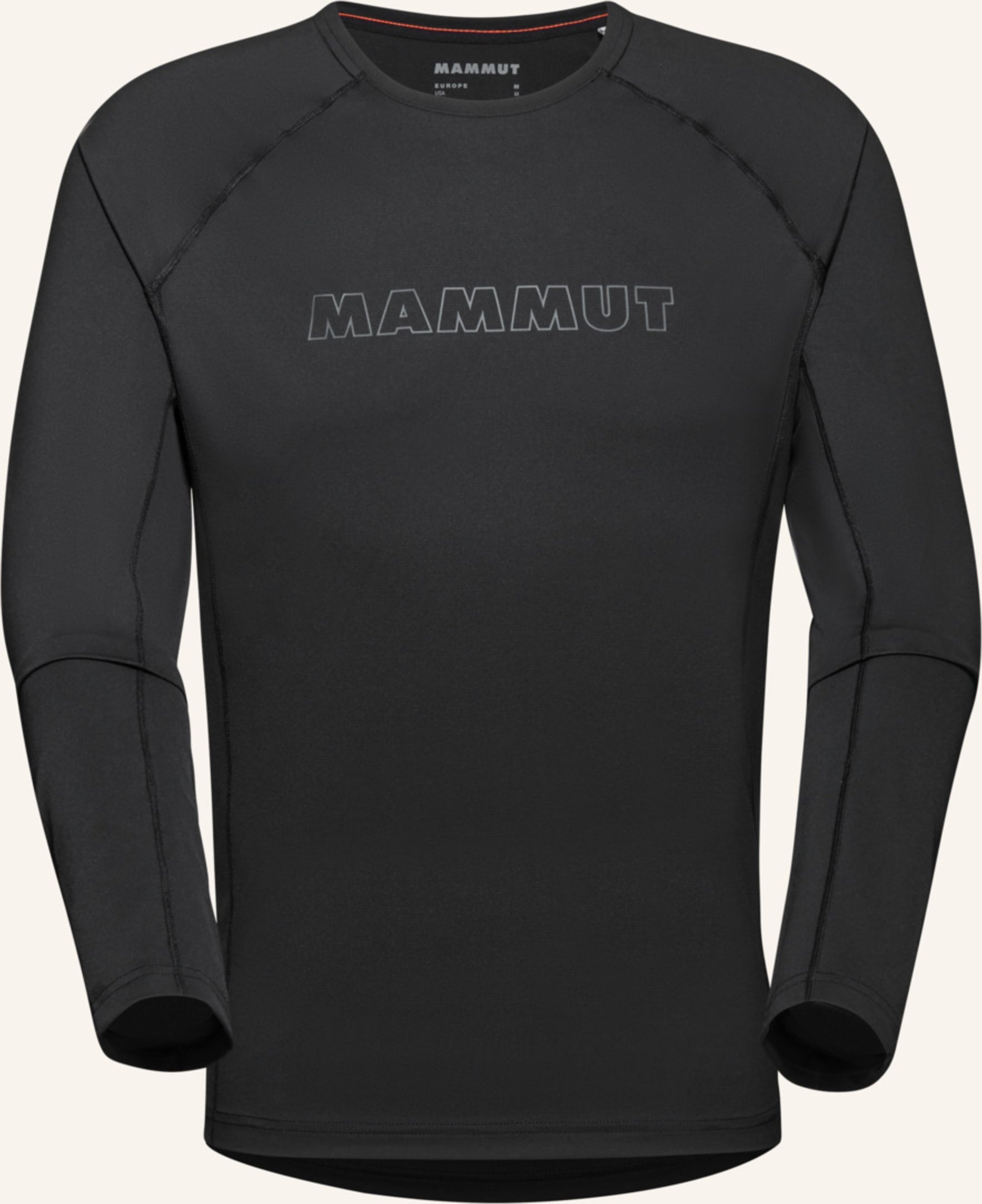 Mammut Longsleeve Selun Fl Logo schwarz