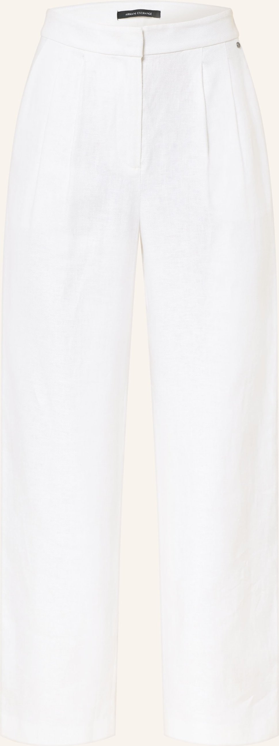 Thumbnail - Armani Exchange Marlenehose Aus Leinen weiss