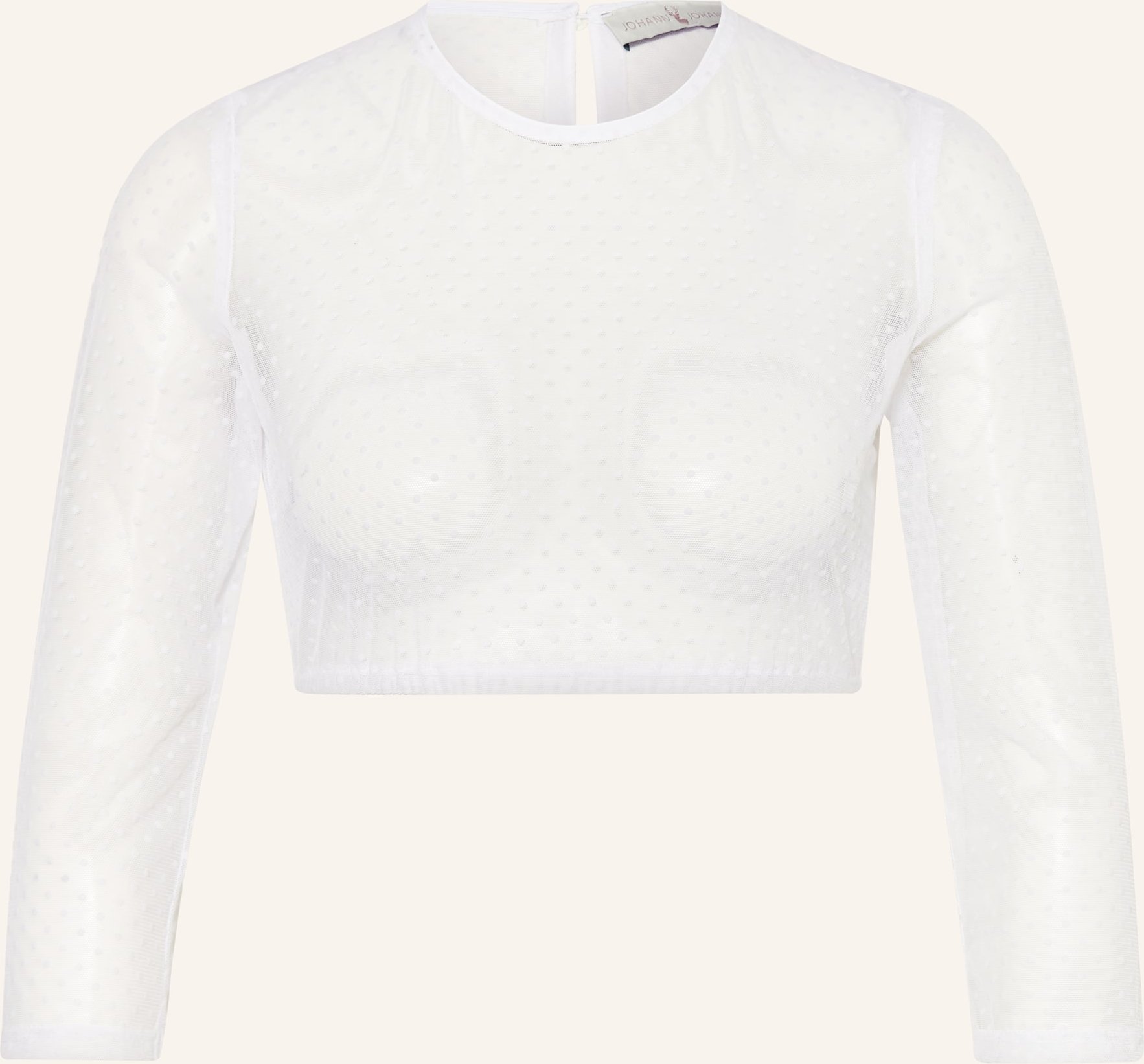 Johann & Johanna Dirndlbluse Mit 3/4-Arm weiss