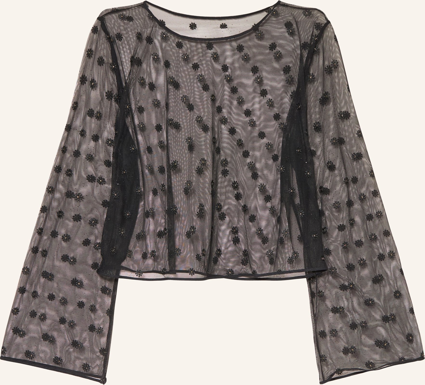 Marie Jo Lounge-Shirt Daisy Mit Glitzergarn schwarz