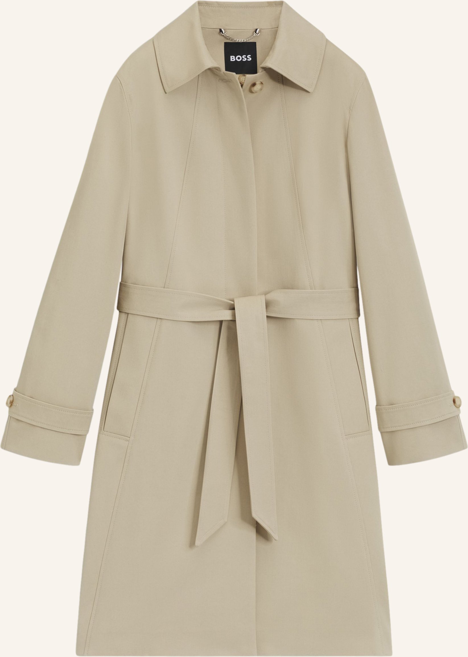 Thumbnail - Boss Klassischer Mantel Calexis Regular Fit beige