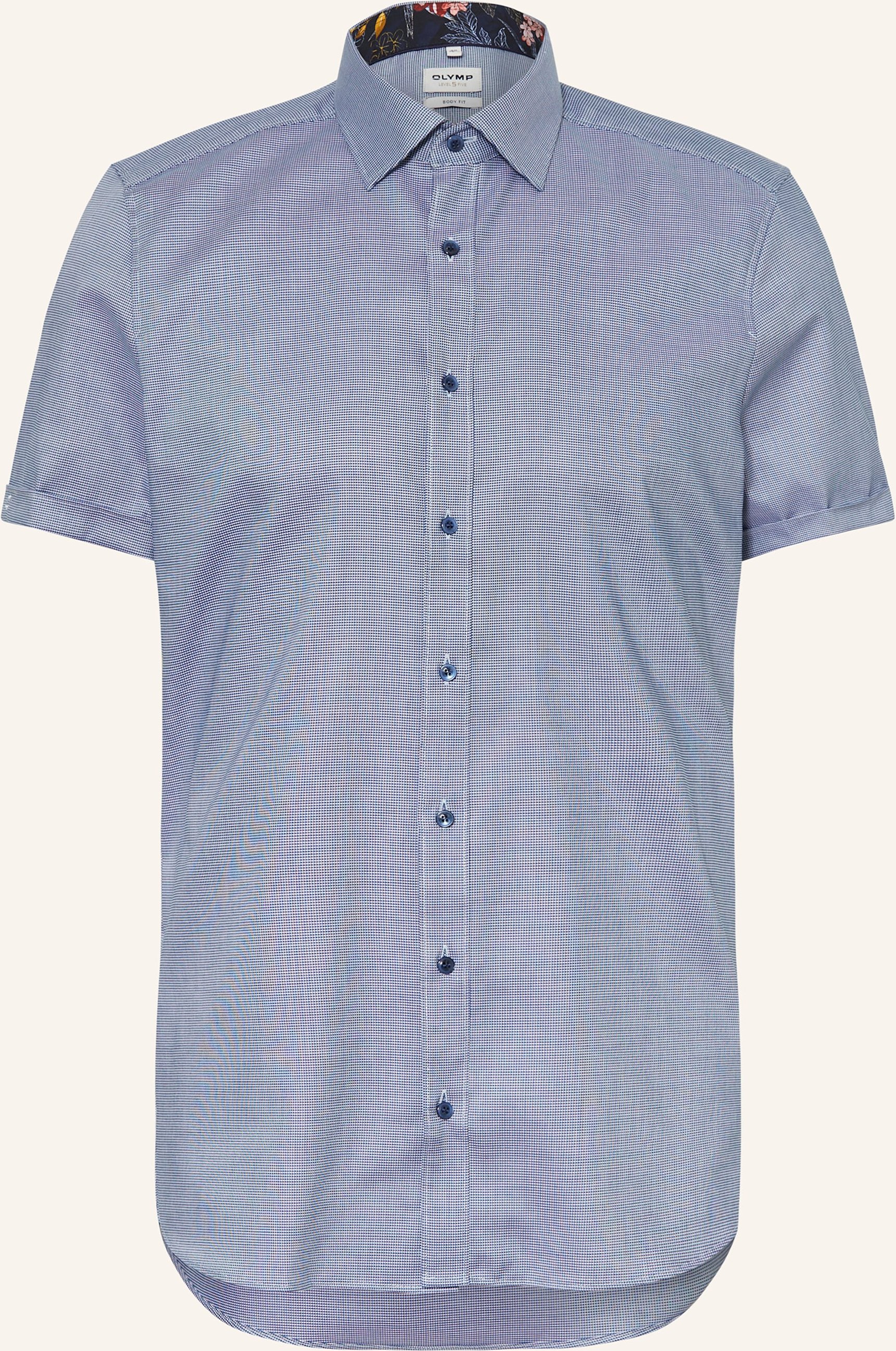 Thumbnail - Olymp Kurzarm-Hemd Level Five Body Fit blau