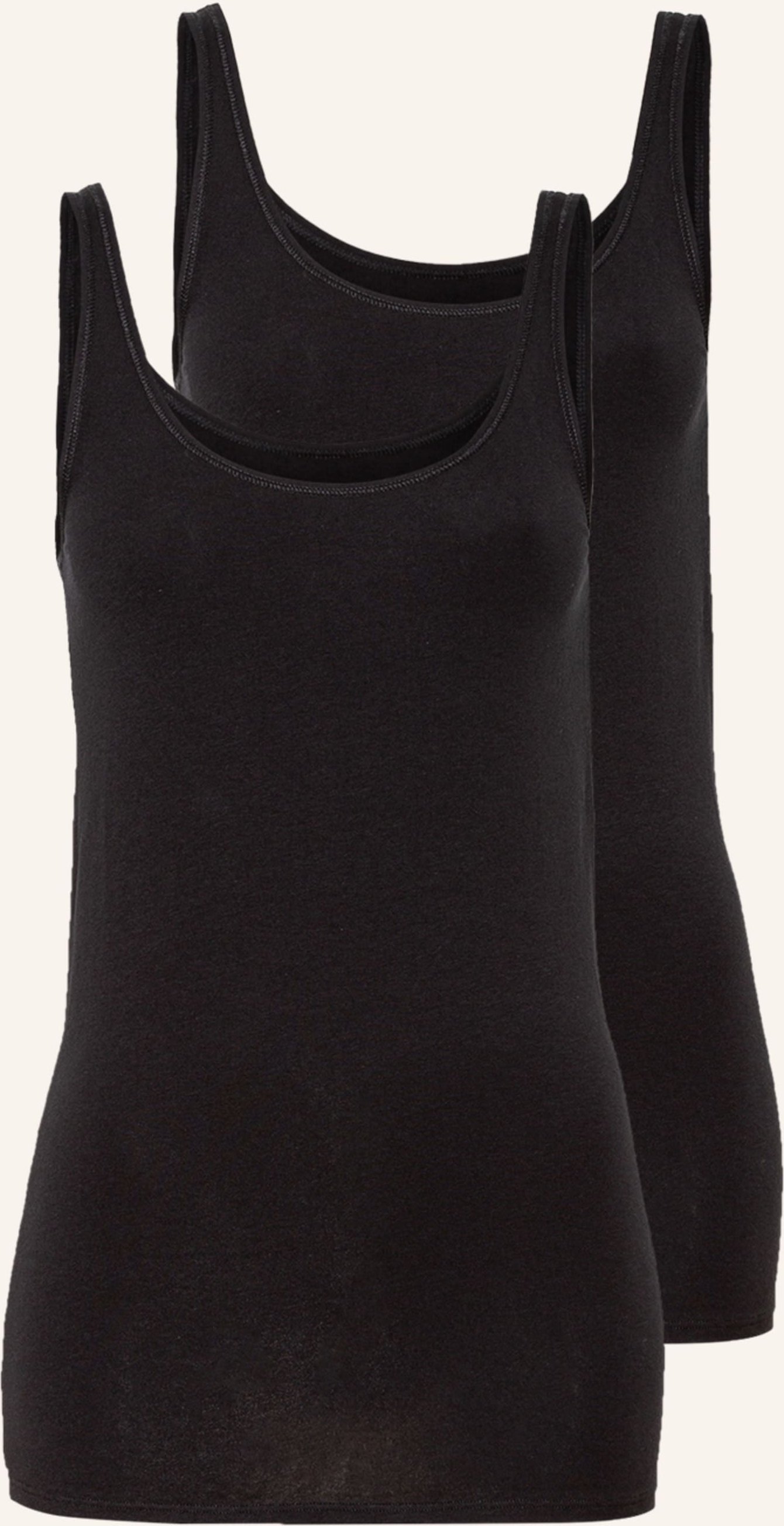 Schiesser 2er-Pack Tops 95/5 schwarz