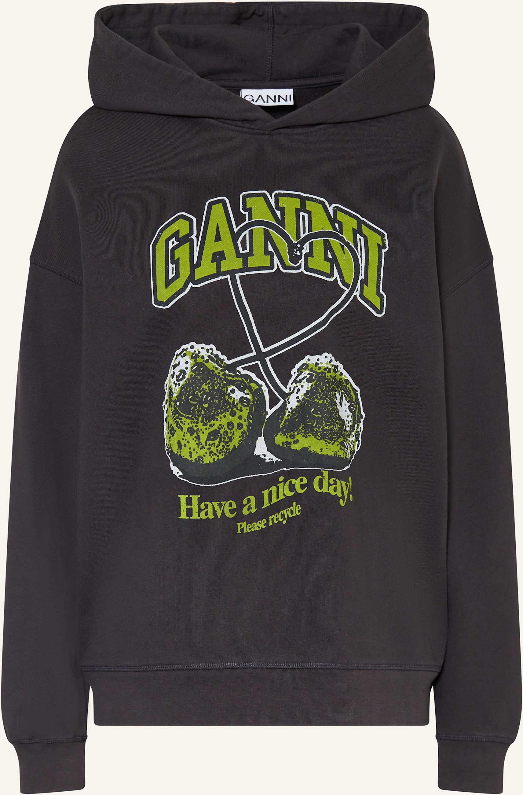 Thumbnail - Ganni Oversized-Hoodie Isoli schwarz