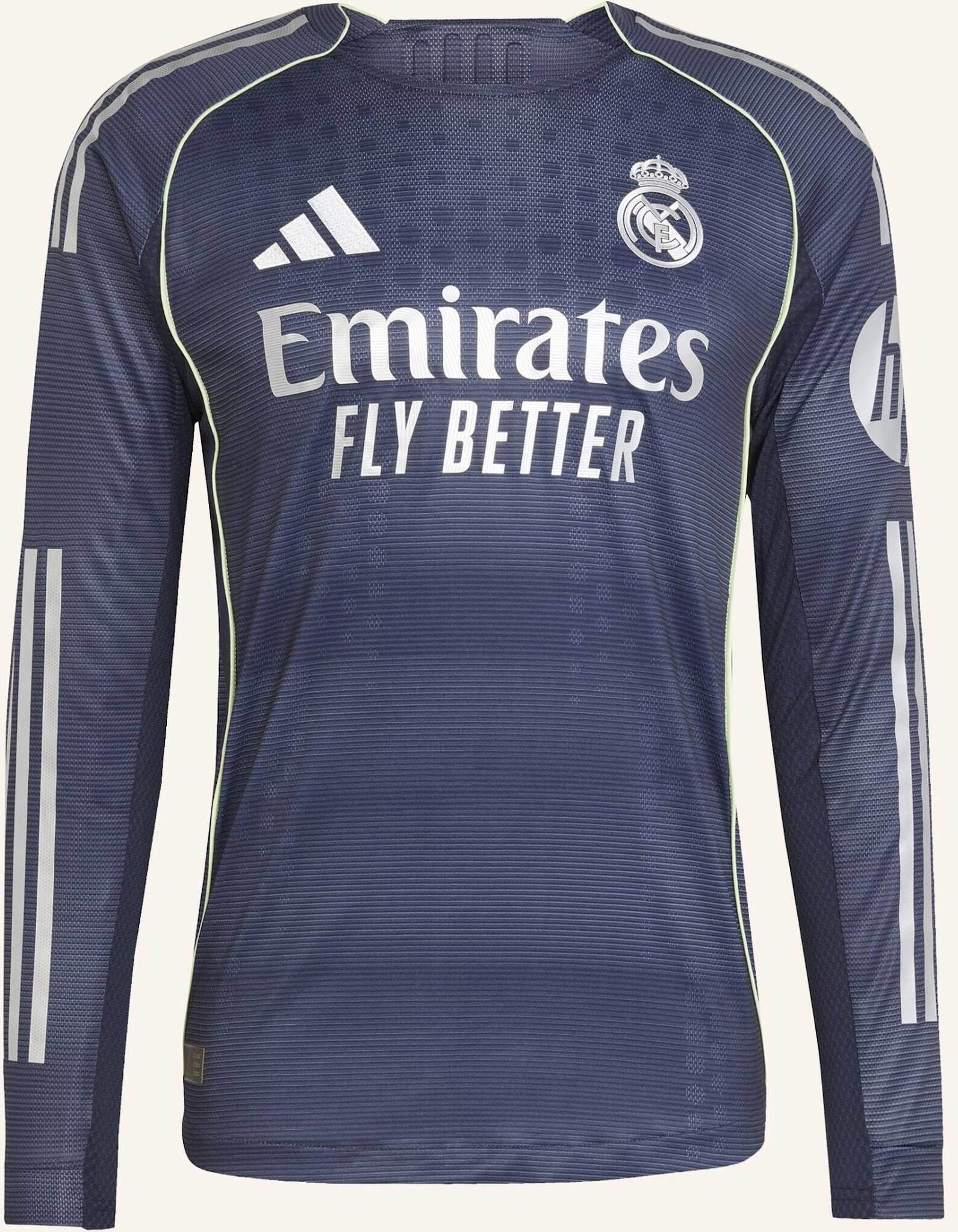 Thumbnail - Adidas Real Madrid 25/26 Langarm Auswärts Authentic Trikot blau