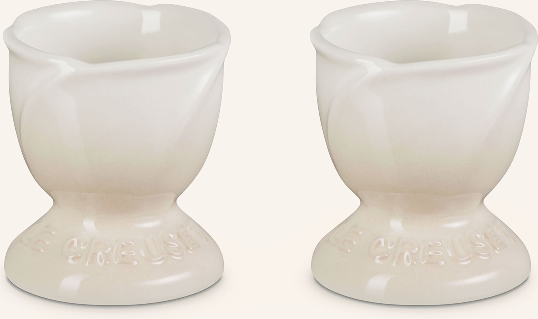 Thumbnail - Le Creuset 2er-Set Eierbecher Jardin weiss