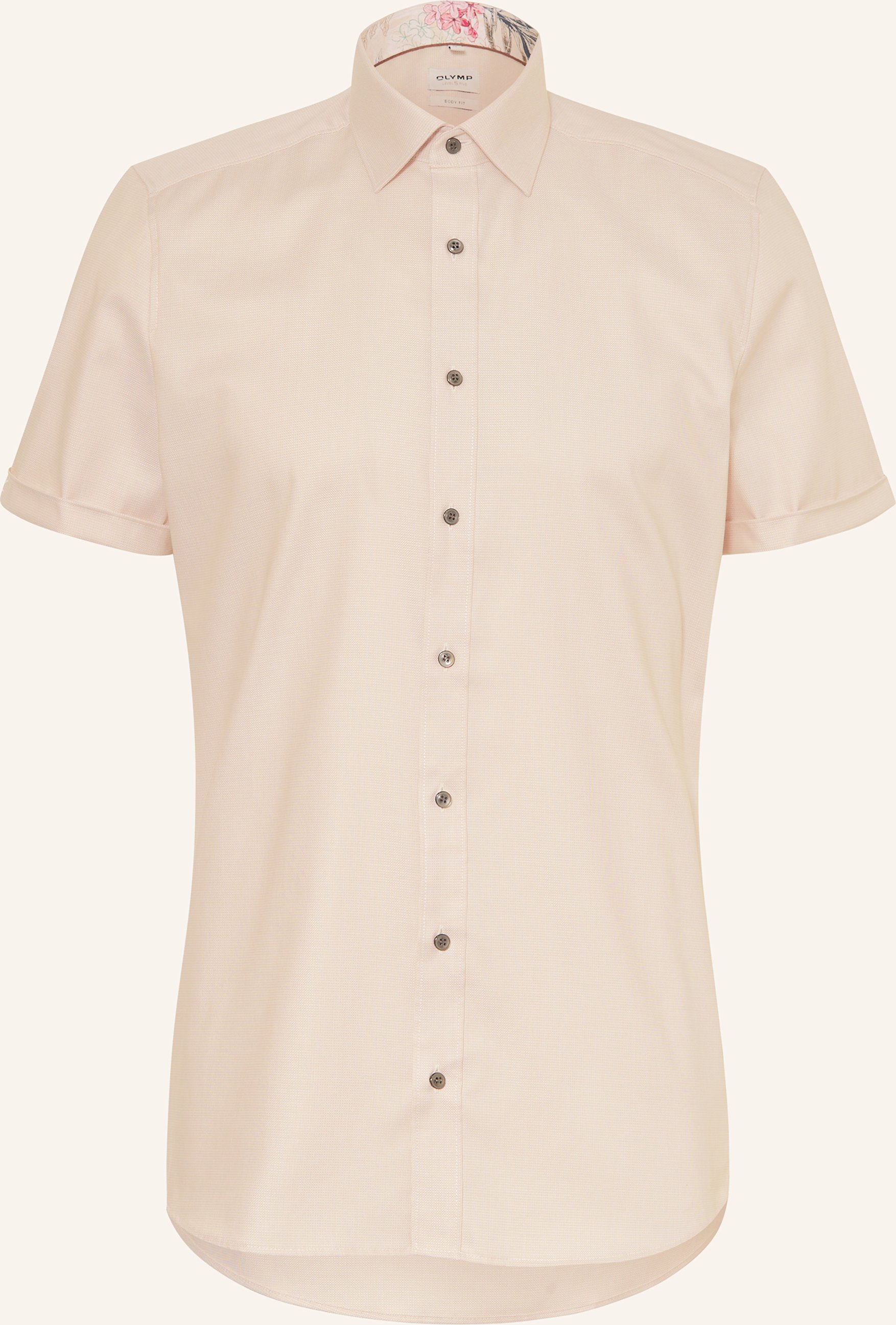 Thumbnail - Olymp Kurzarm-Hemd Level Five Body Fit beige