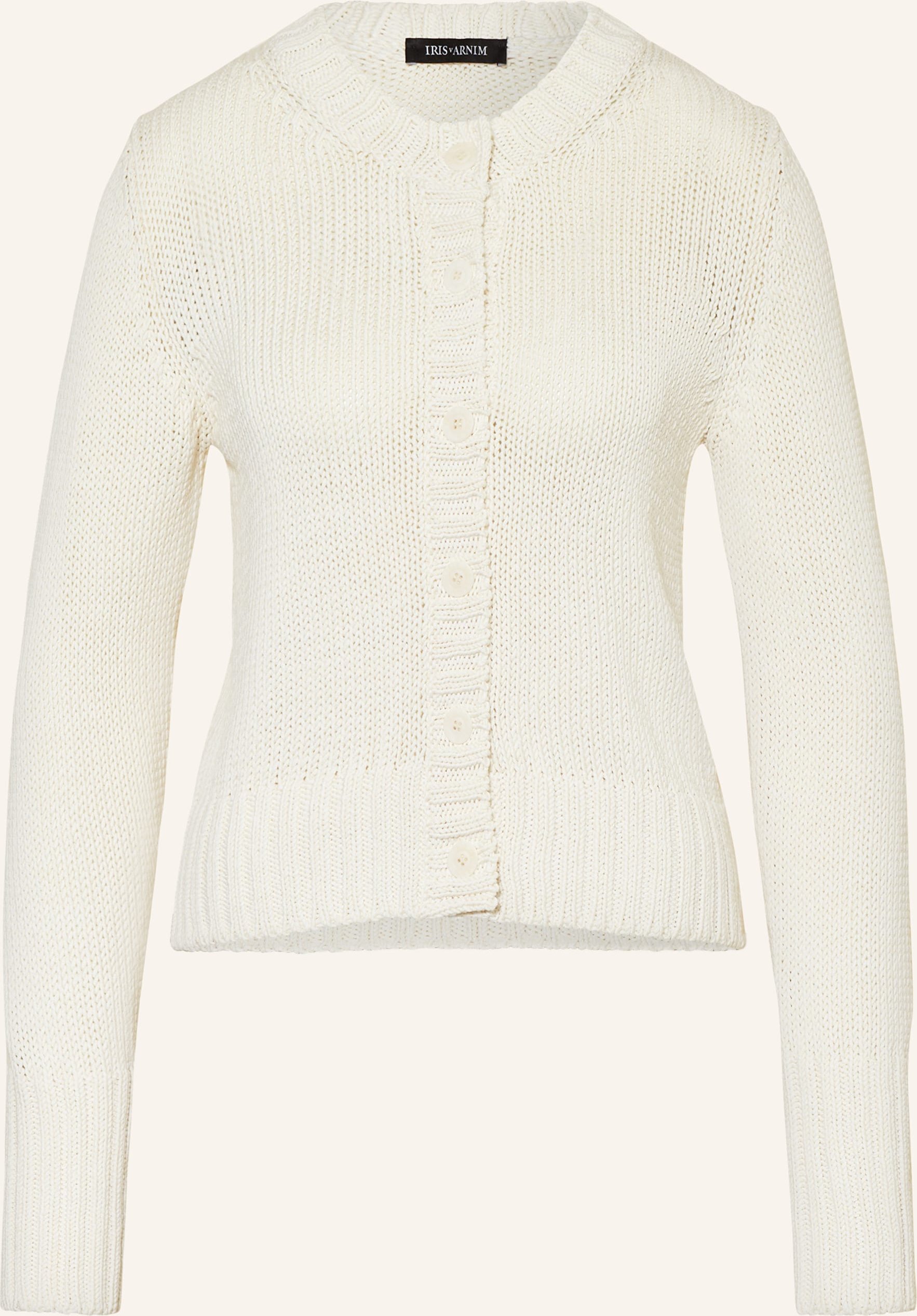 Thumbnail - Iris Von Arnim Strickjacke Philia Mit Seide weiss