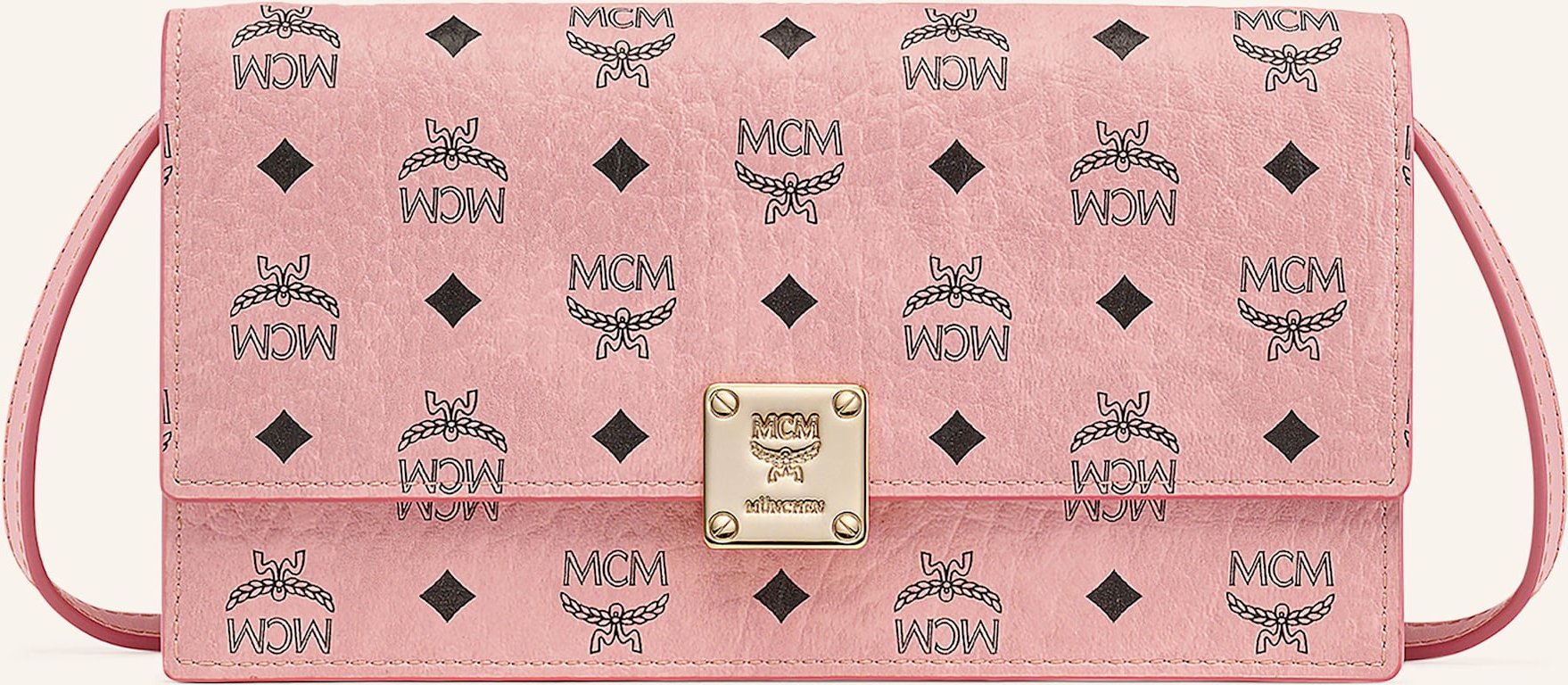 Thumbnail - Mcm Geldbörse Aren Zum Umhängen rosa