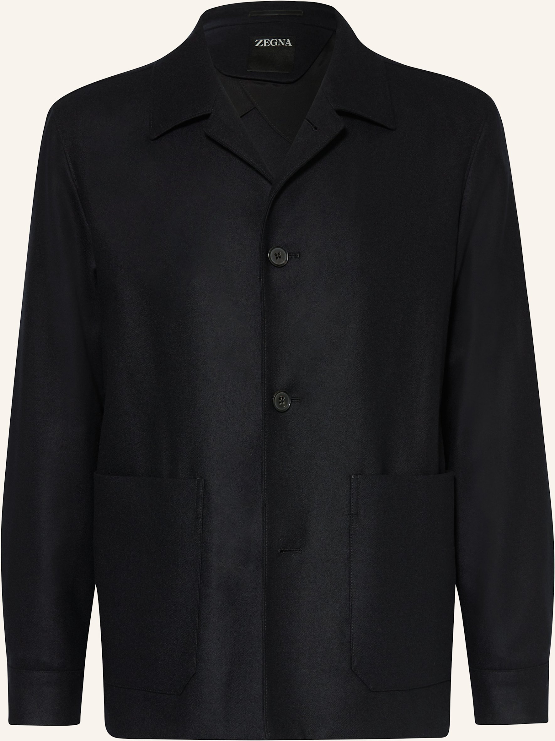 Zegna Anzugsakko Regular Fit Aus Flanell schwarz