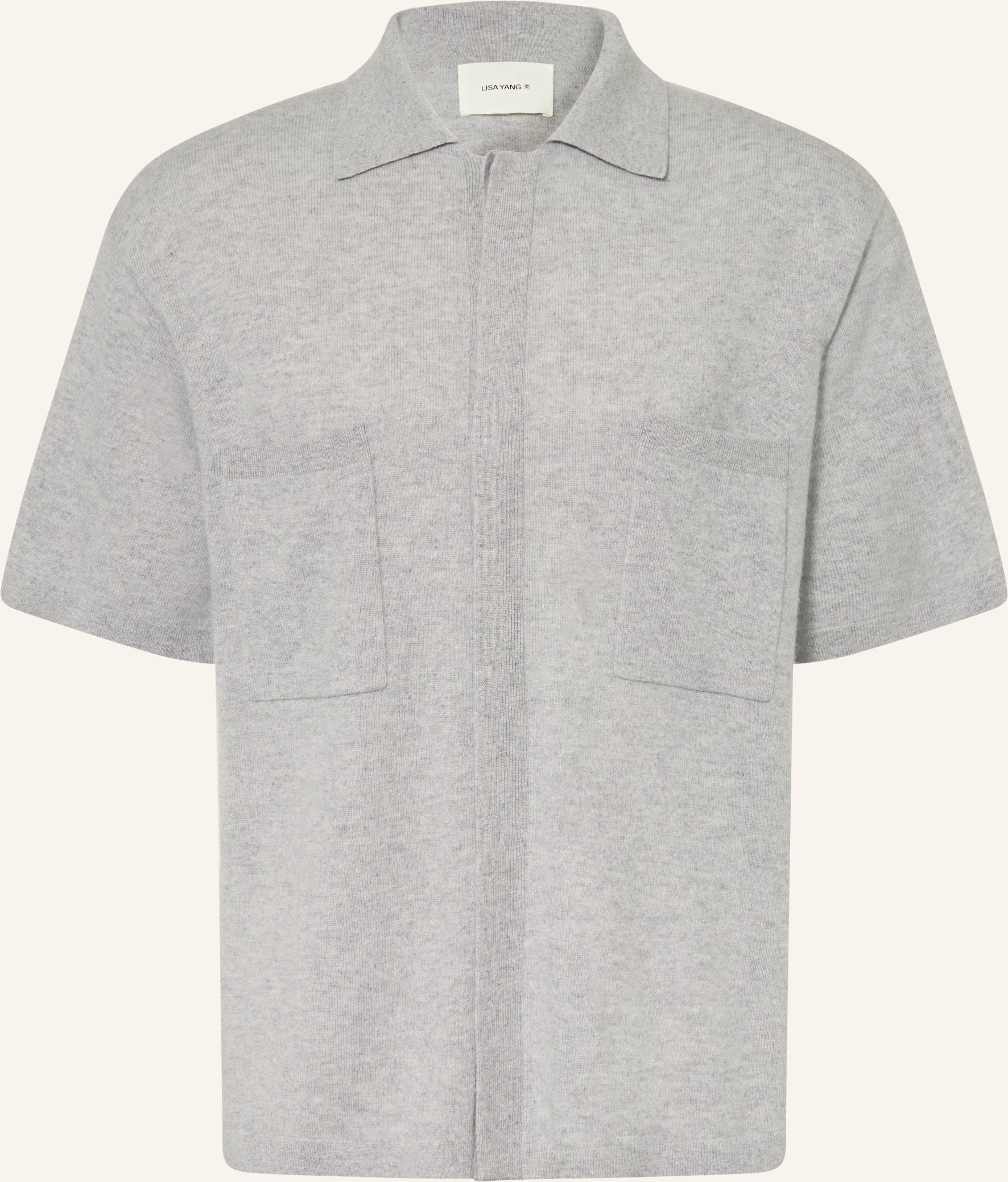 Lisa Yang Strickhemd Ethan Aus Cashmere grau