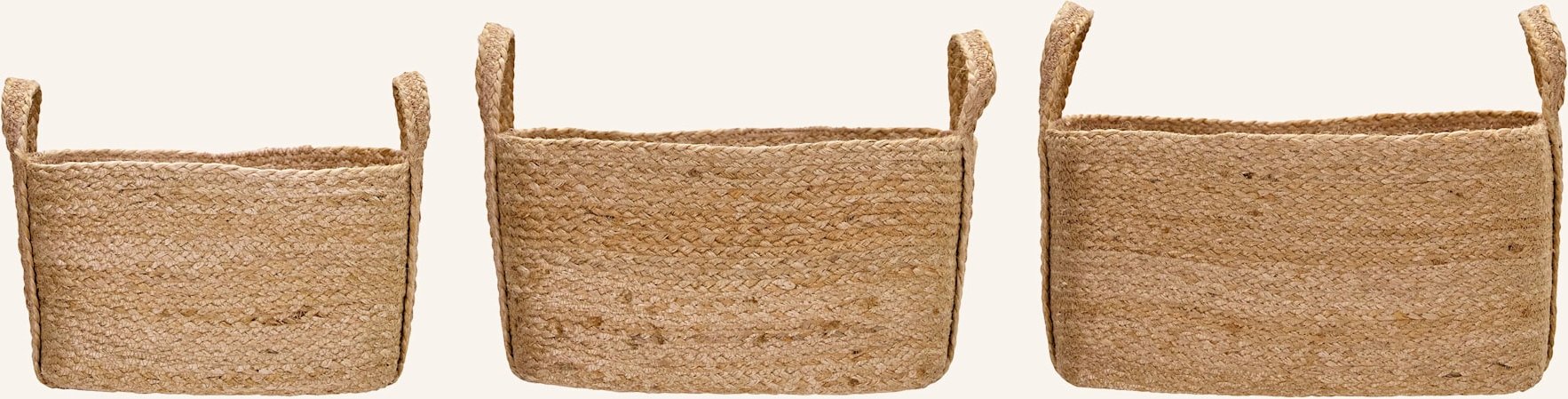 House Doctor 3er-Set Aufbewahrungskörbe beige