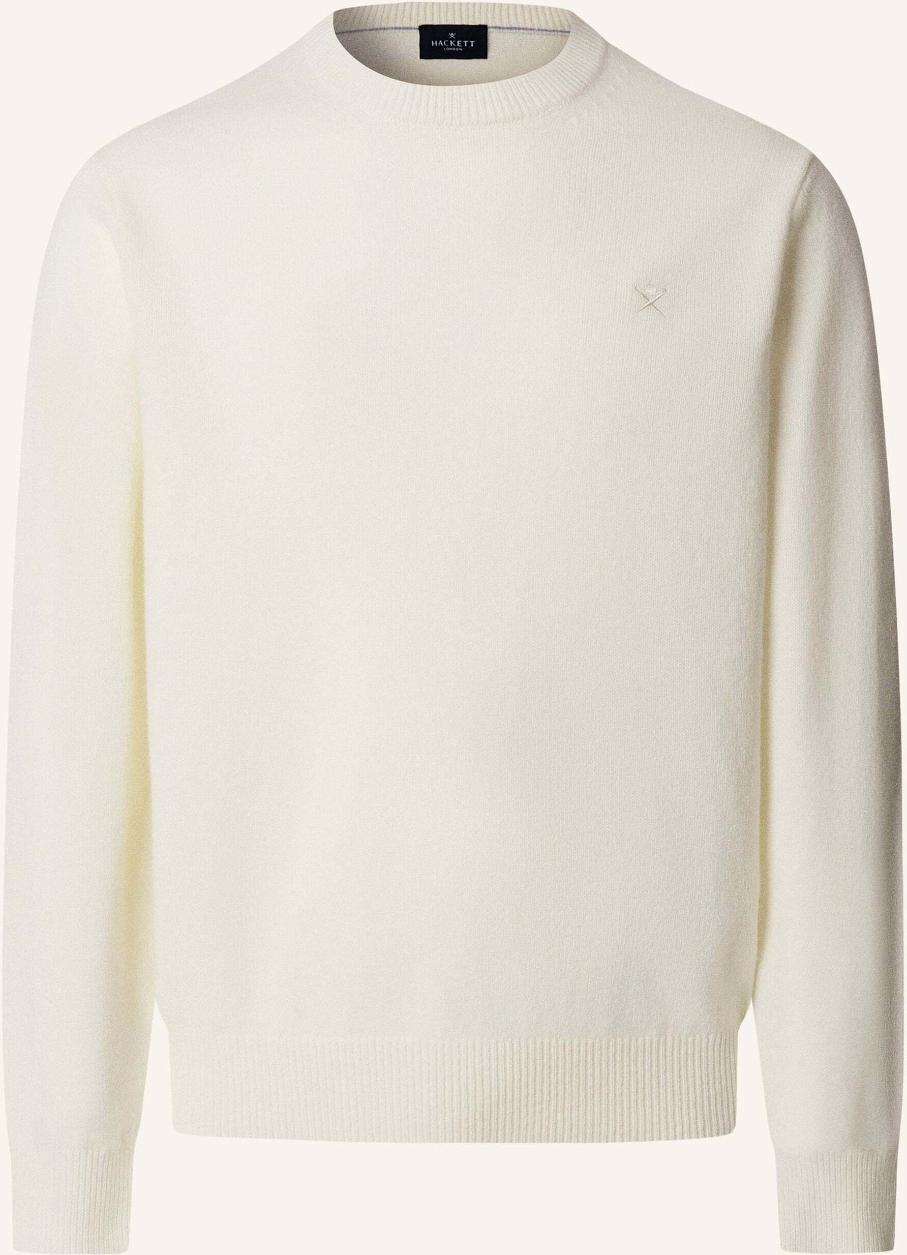 Hackett London Pullover Lambswool Crew weiss