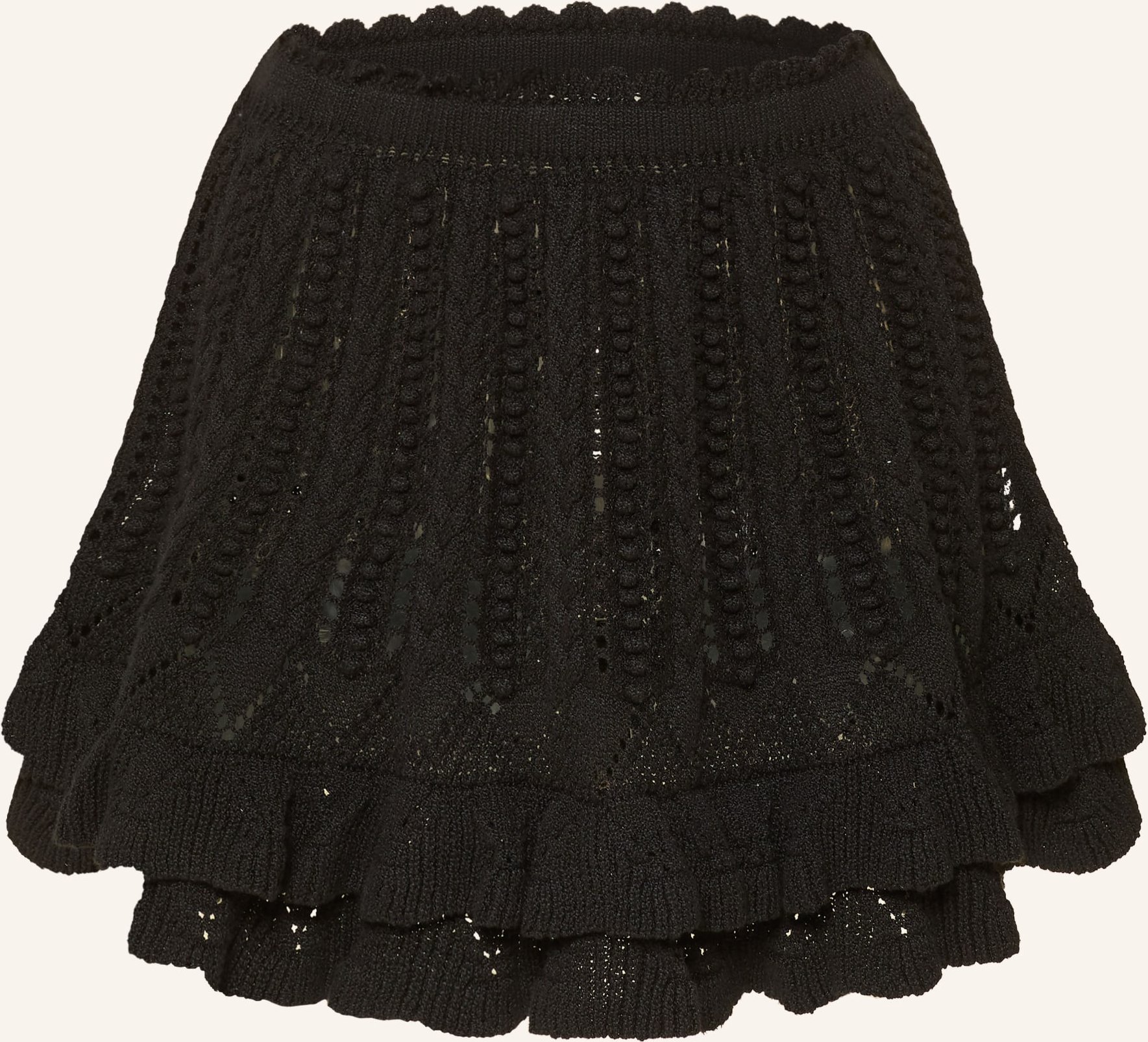 Marant Étoile Strickrock Nelle Mit Volants schwarz