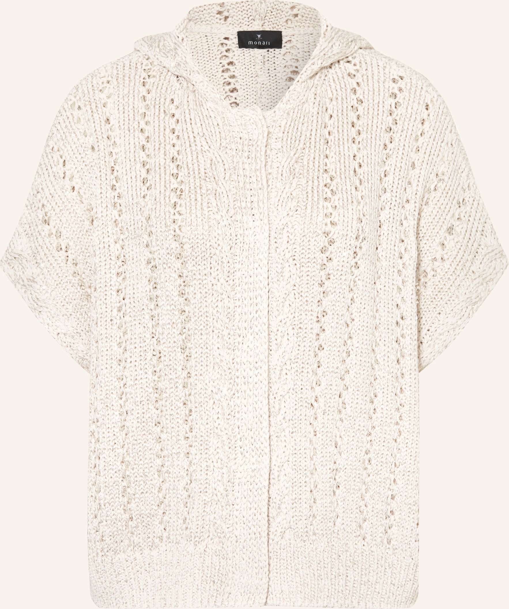 Monari Strickjacke Mit Pailletten beige