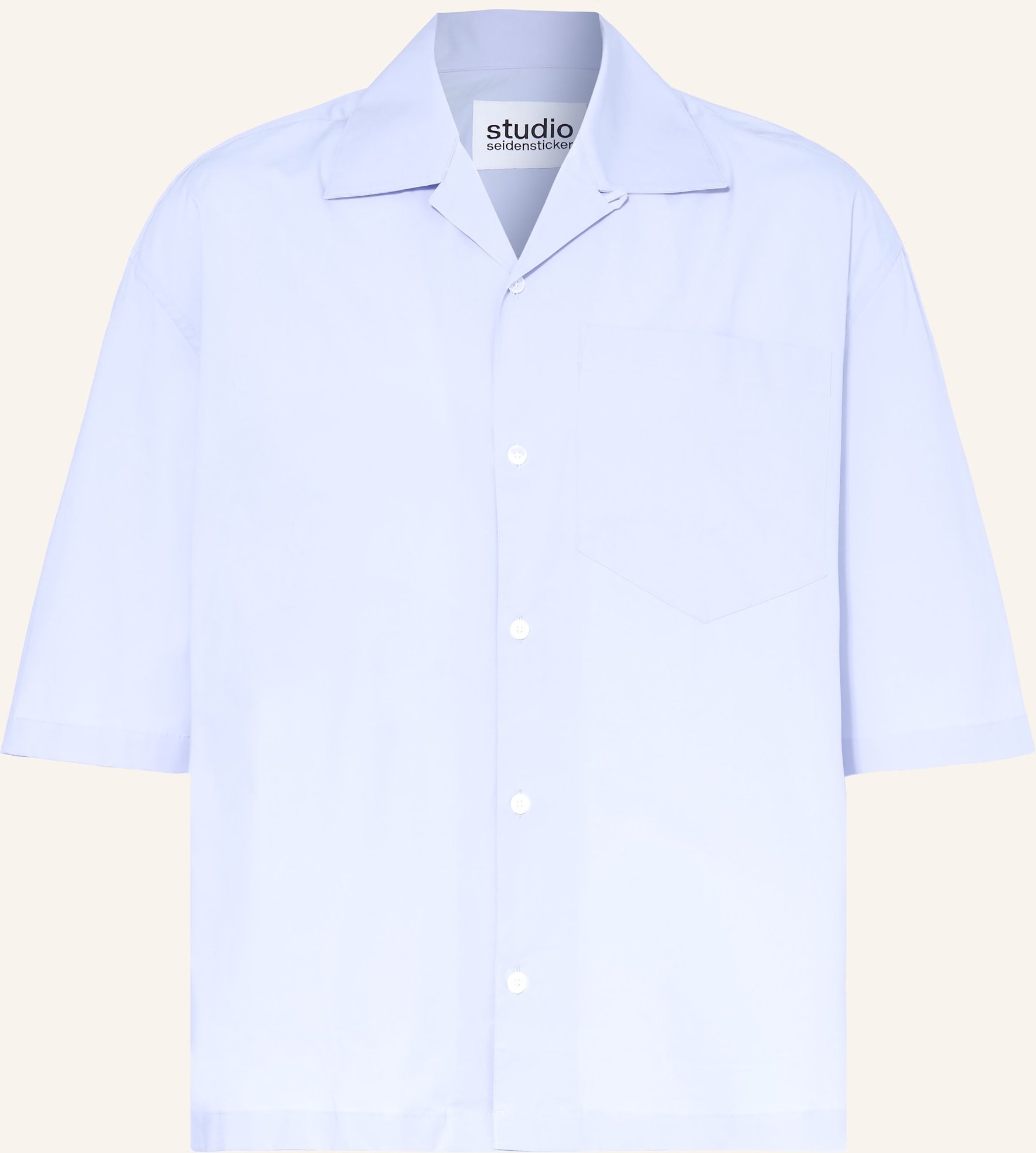 Studio Seidensticker Hemd Comfort Fit Mit 3/4-Arm blau