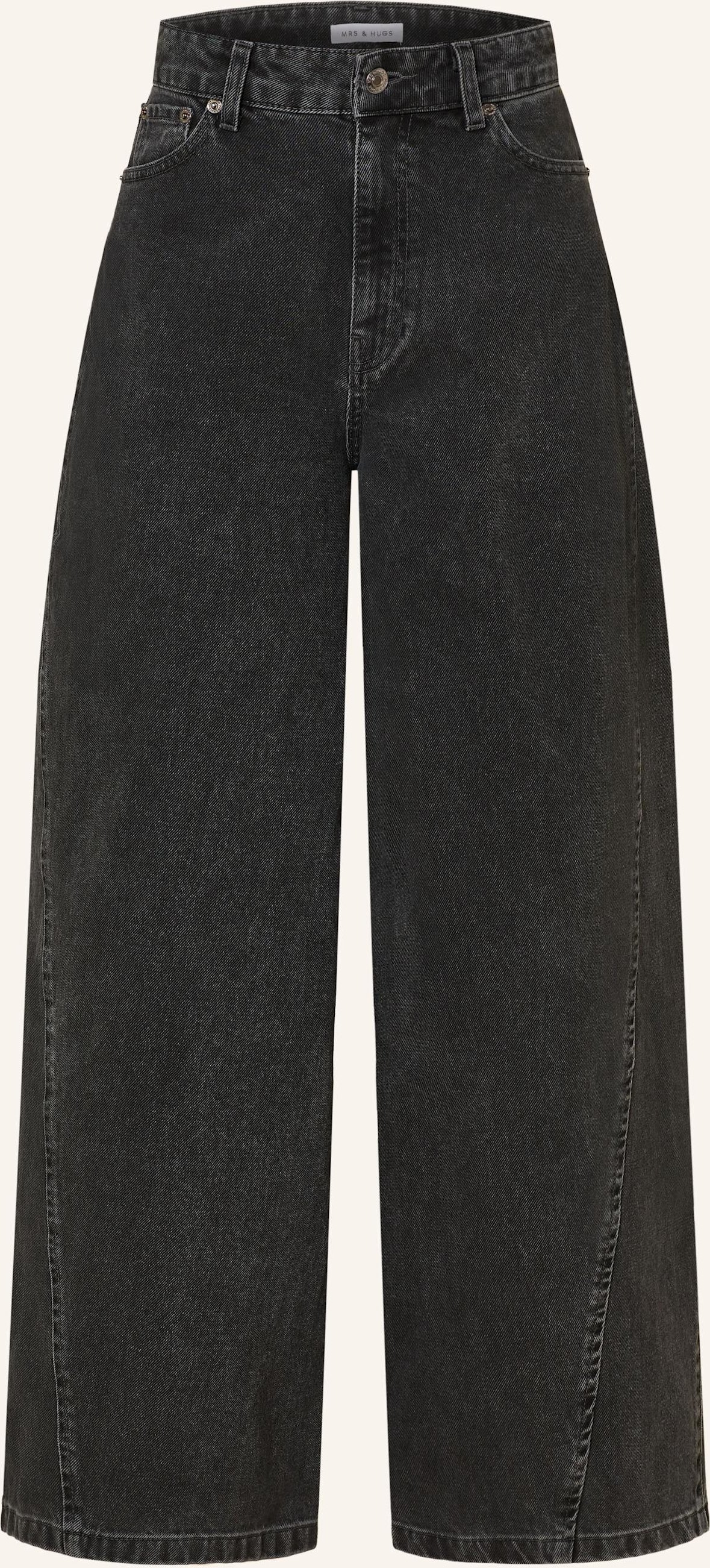 Mrs & Hugs Barrel Jeans schwarz