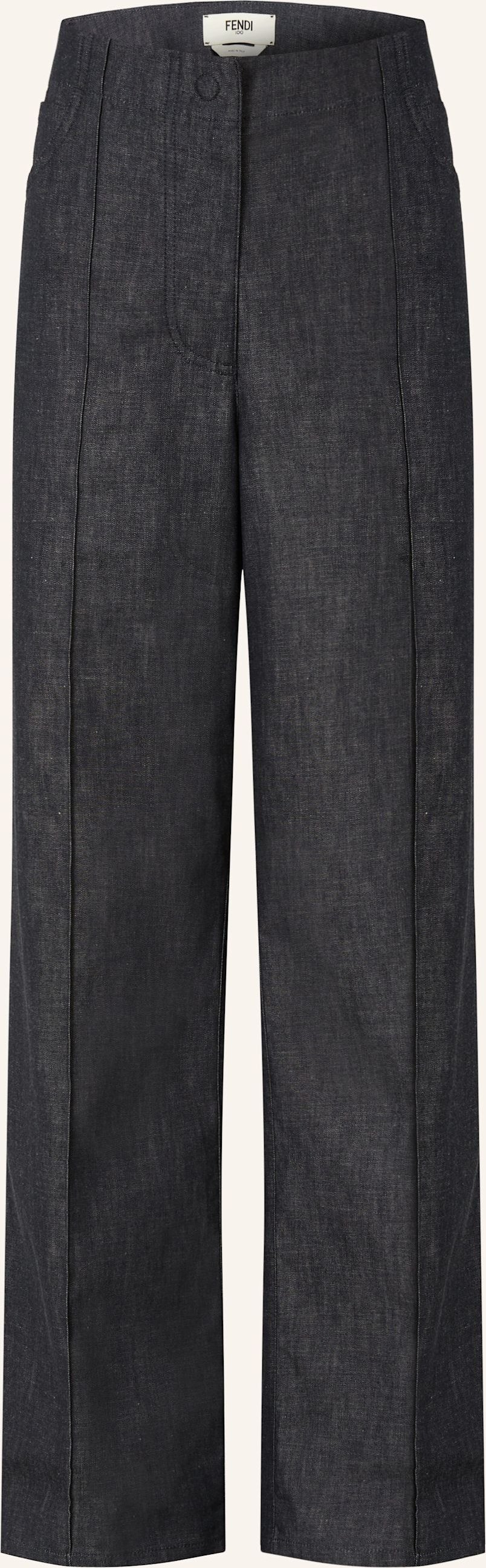 Fendi Marlenehose In Jeansoptik blau