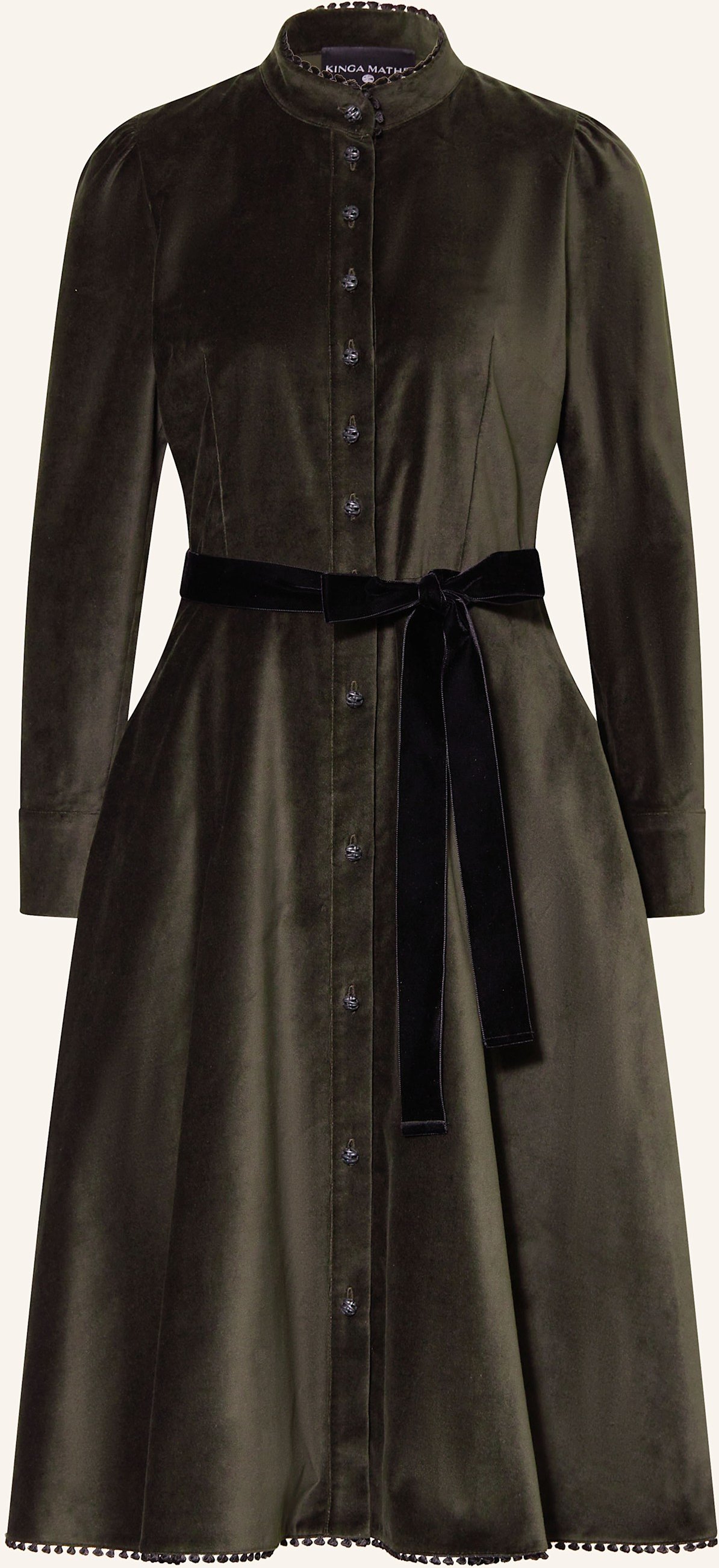 Kinga Mathe Trachtenkleid Ann Aus Samt gruen