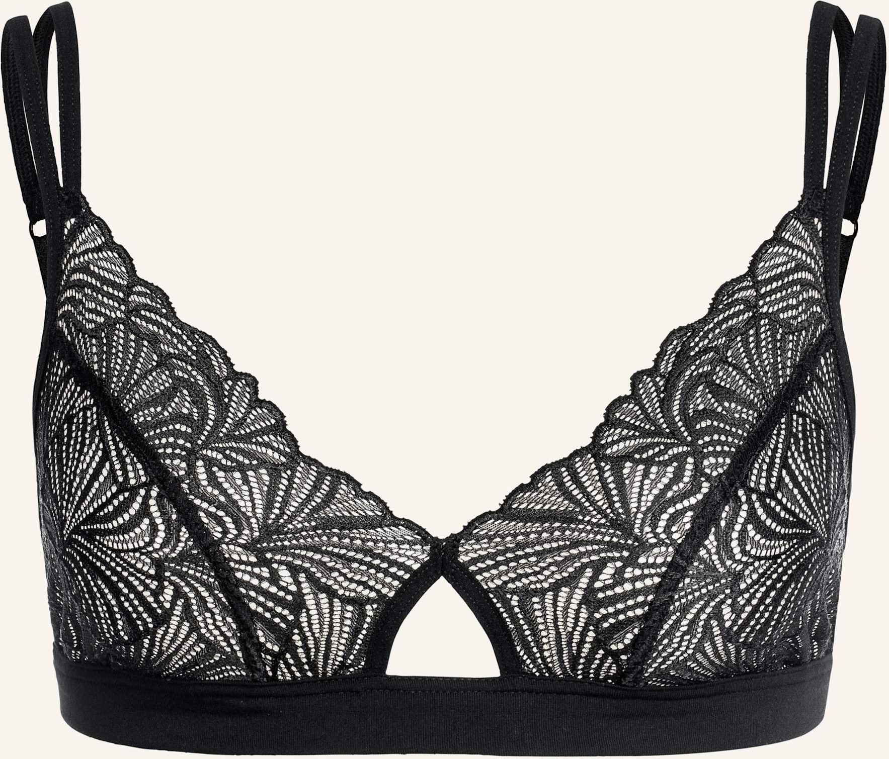 Thumbnail - Erlich Textil Bustier Fluid Lace Cut-Out Bralette schwarz