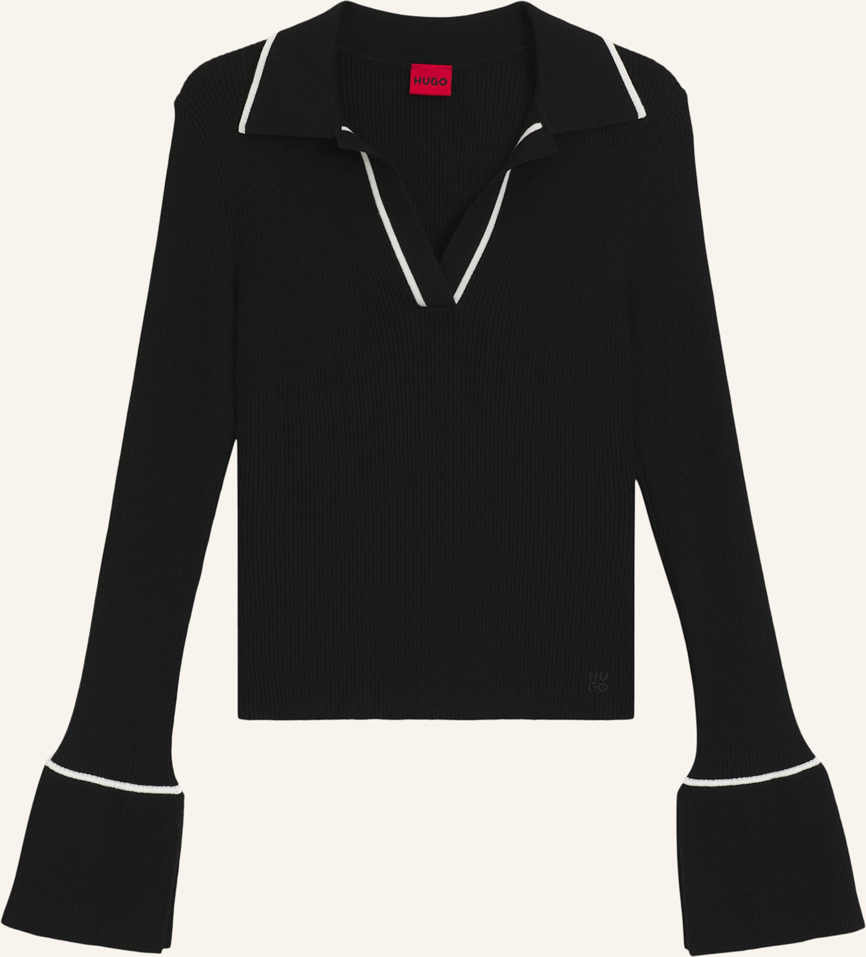 Hugo Pullover Samur Slim Fit schwarz