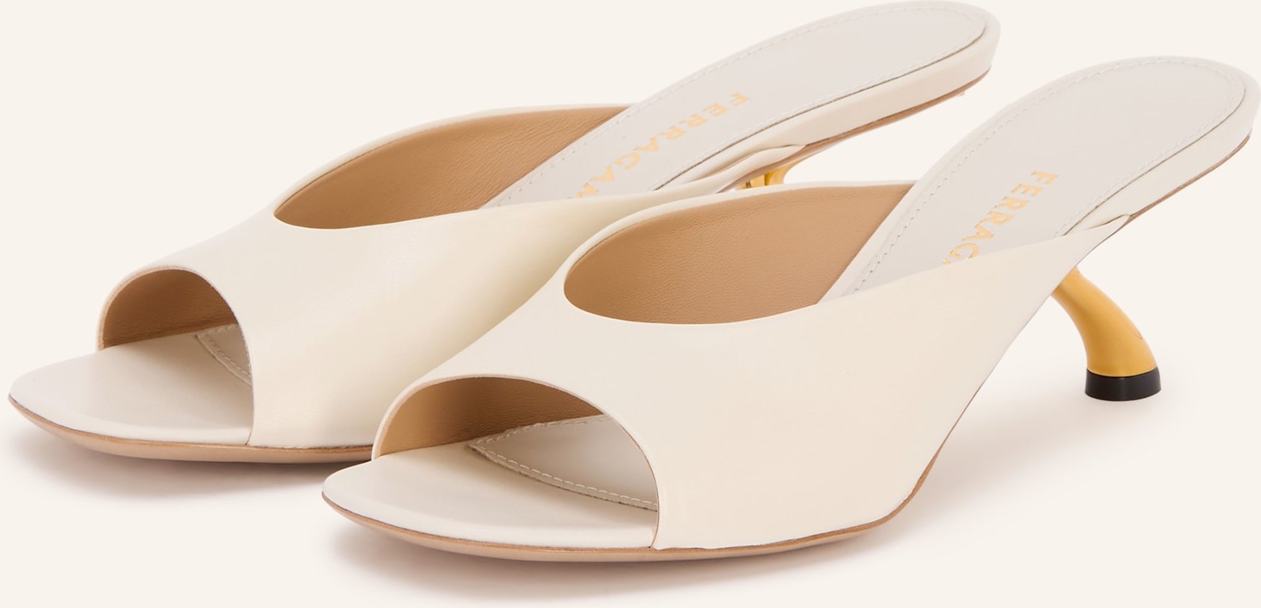 Ferragamo Mules Igea weiss