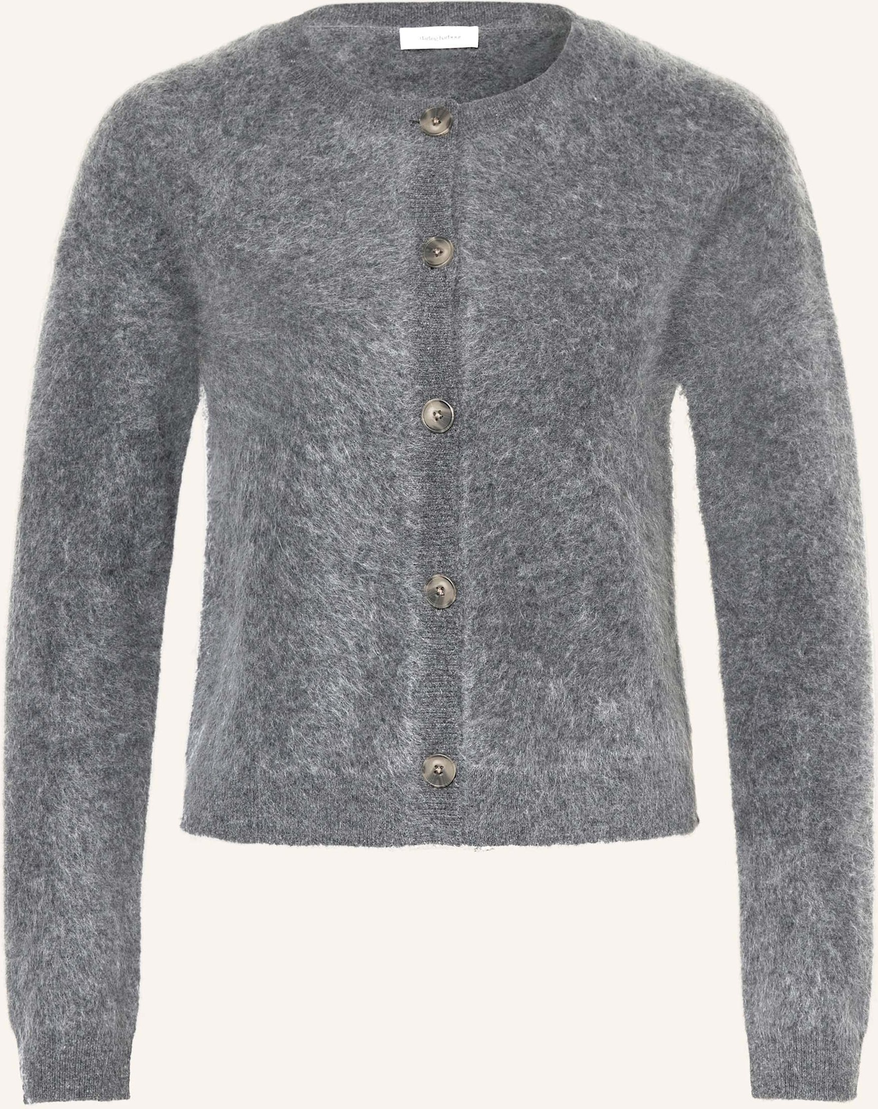 Thumbnail - Darling Harbour Strickjacke Aus Cashmere grau