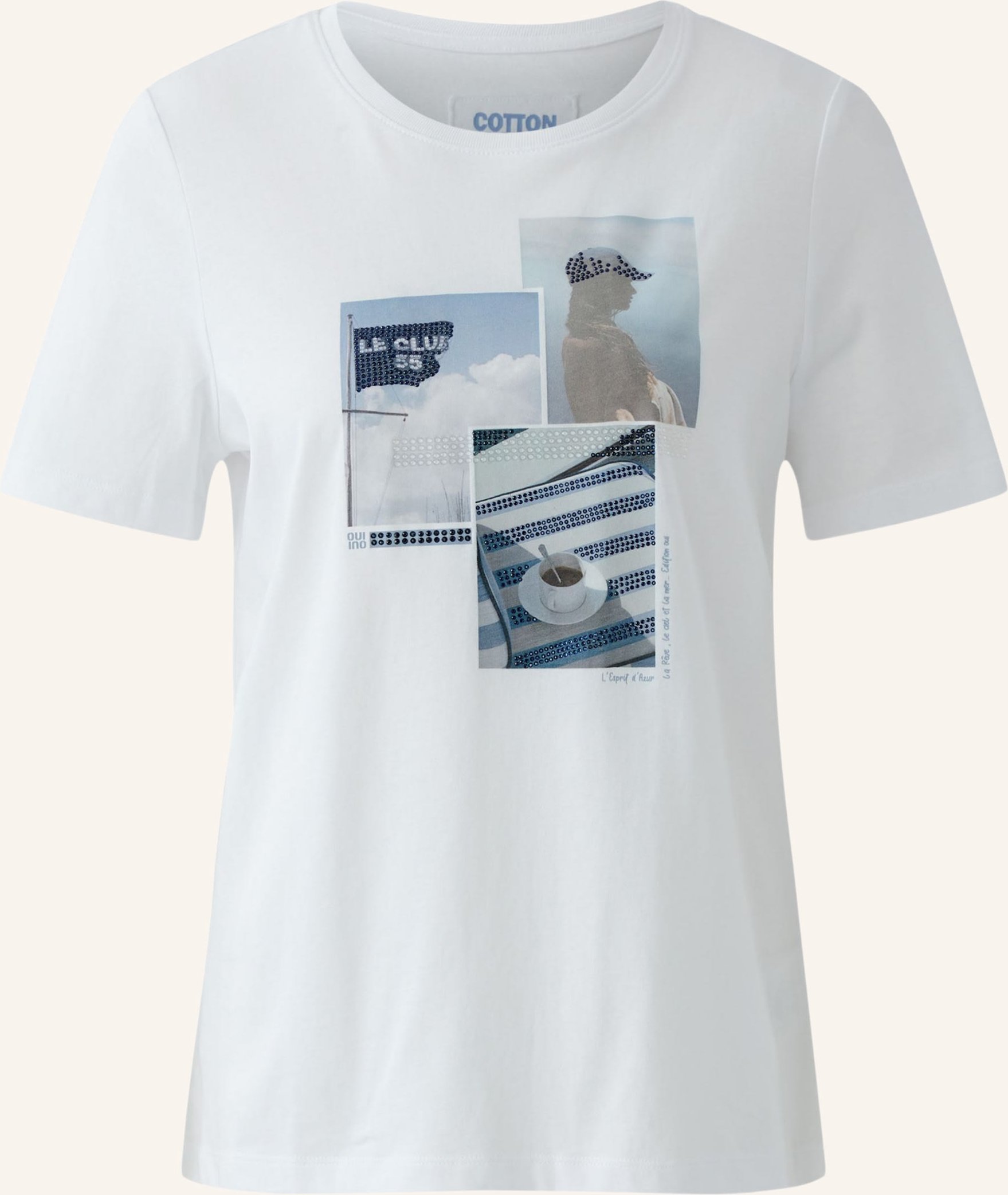 Oui T-Shirt weiss