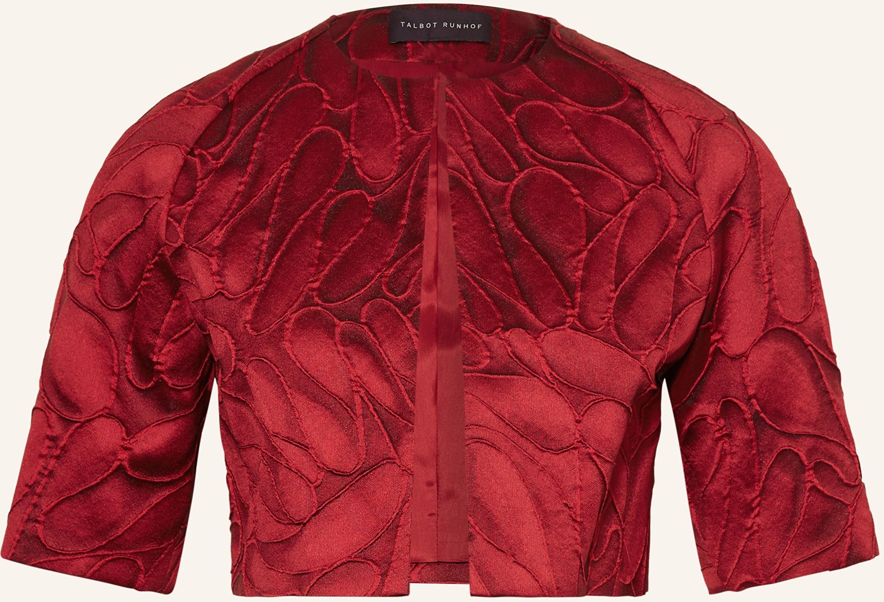 Talbot Runhof Jacquard-Bolero rot