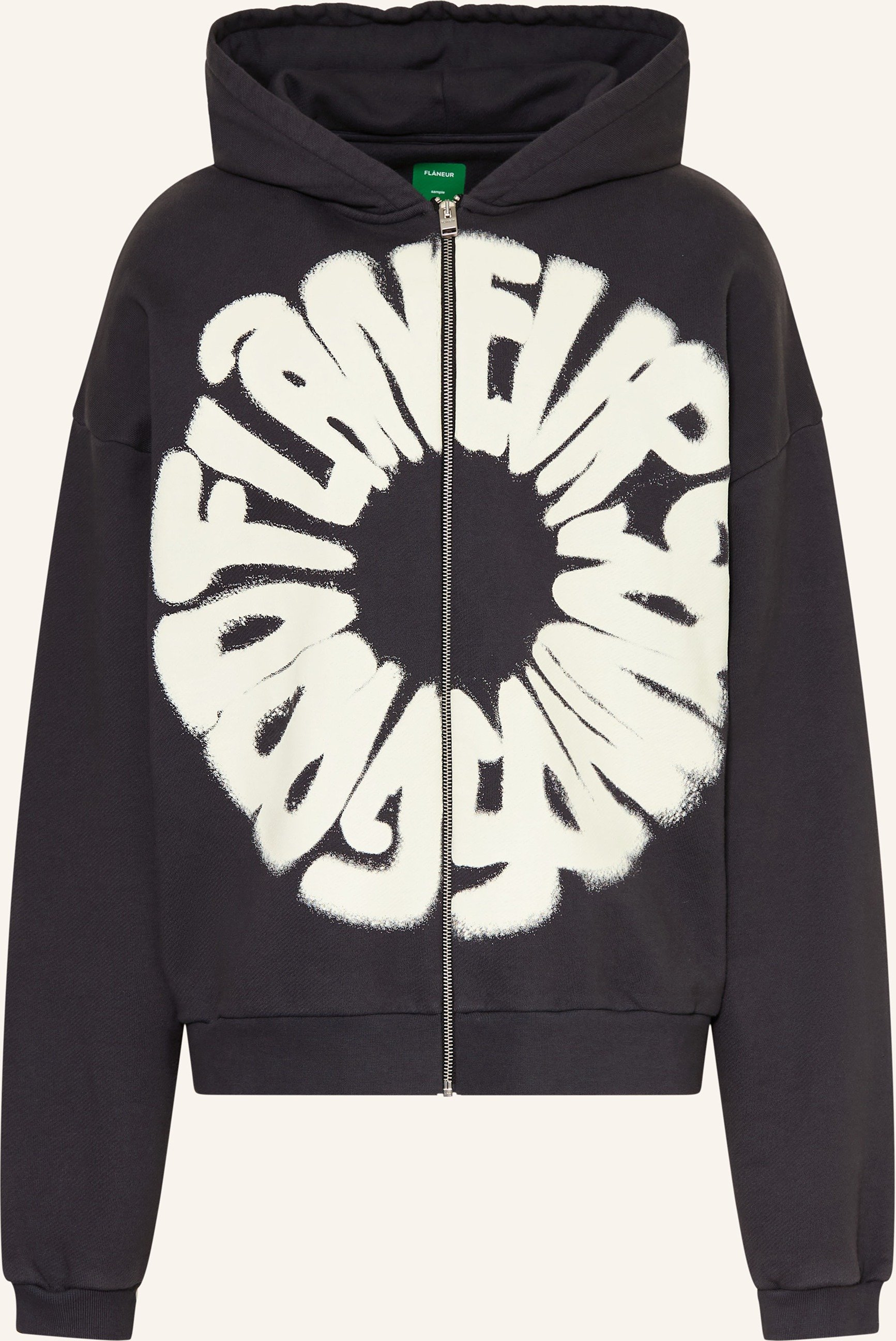 Flâneur Oversized-Sweatjacke Sounds Good schwarz
