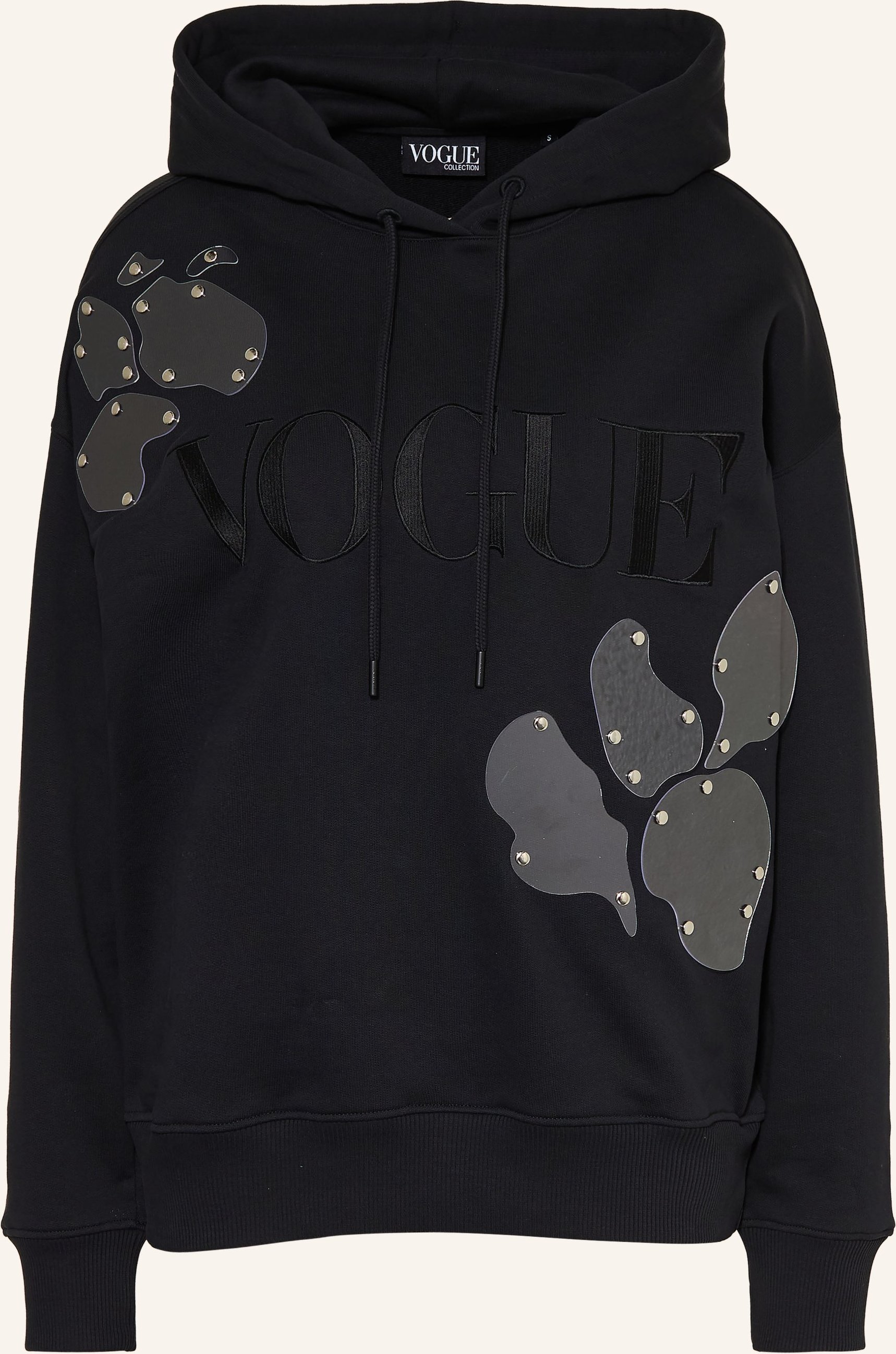 Vogue Collection Hoodie Mit Nieten schwarz
