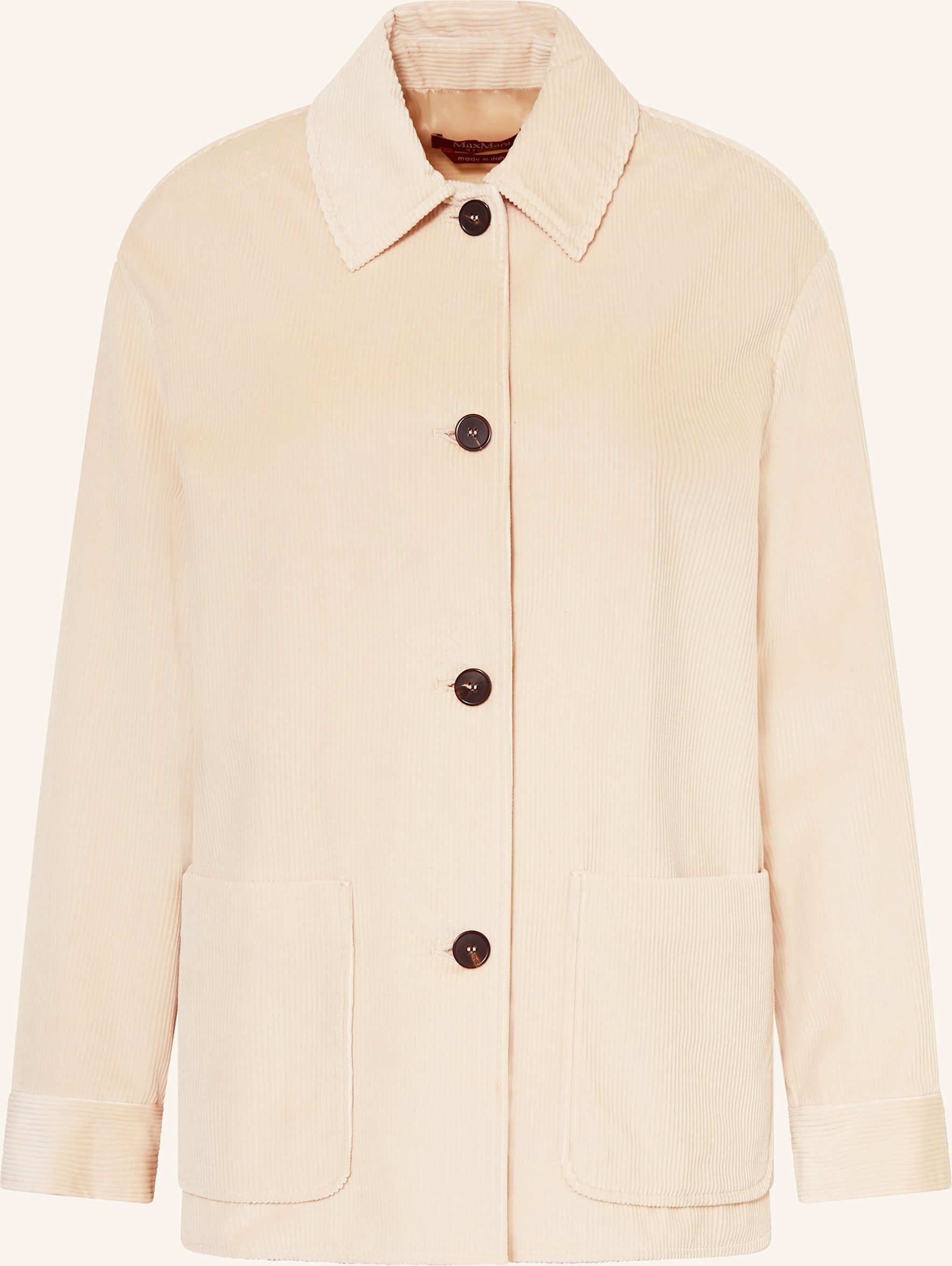 Max Mara Studio Hemdbluse Trau Aus Cord beige