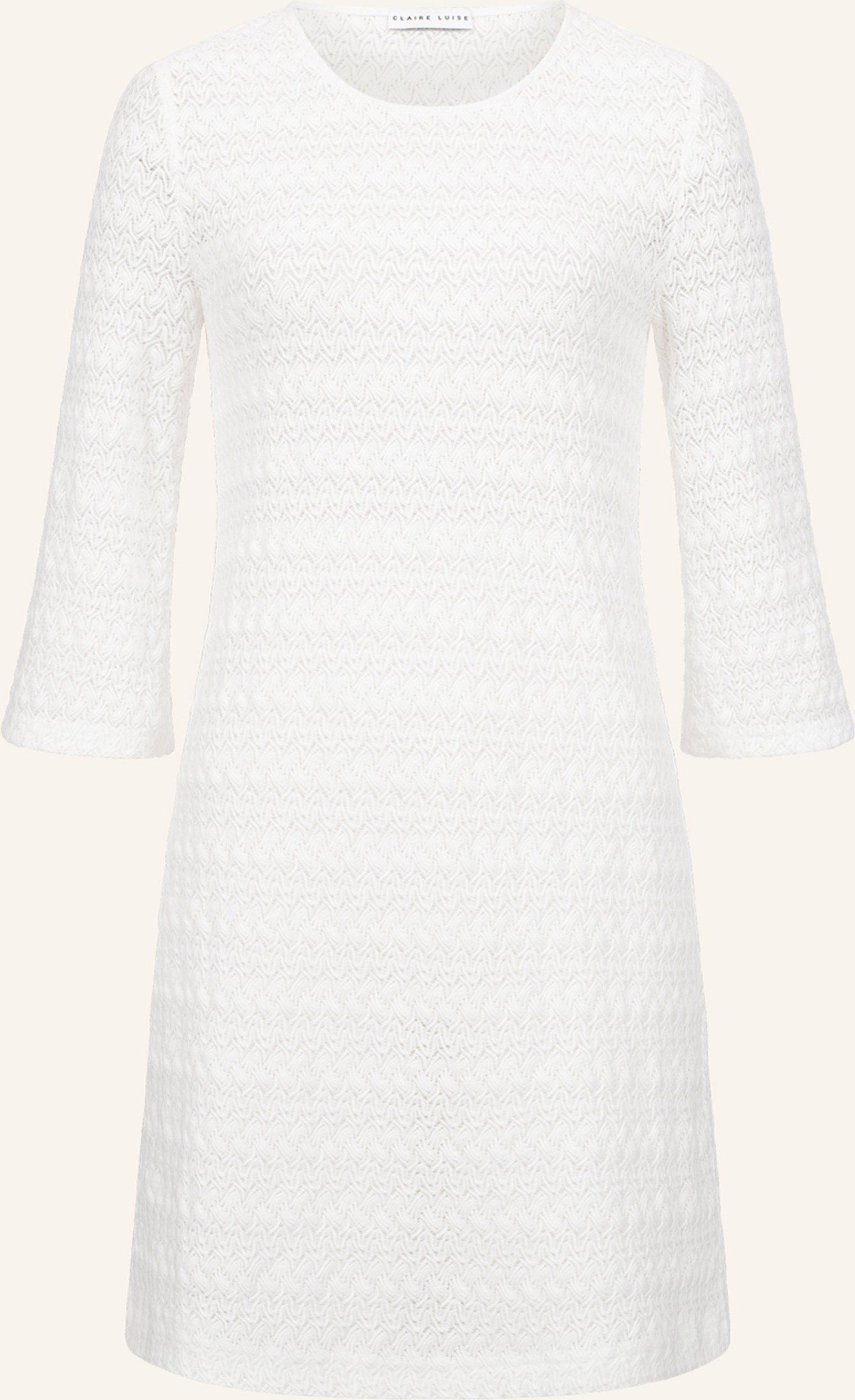Claire Luise Unifarbenes Minikleid weiss