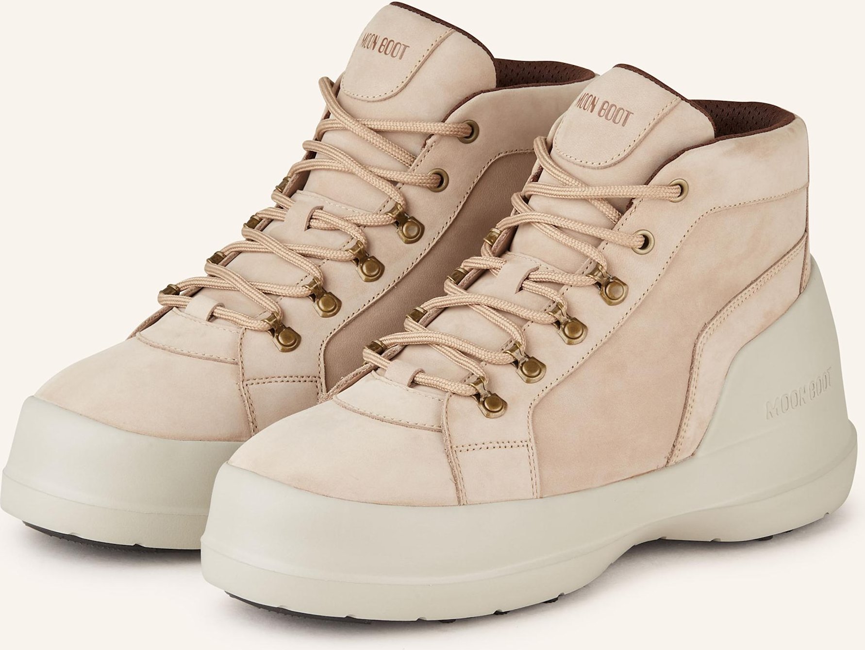 Moon Boot Schnürboots Luna Trek beige