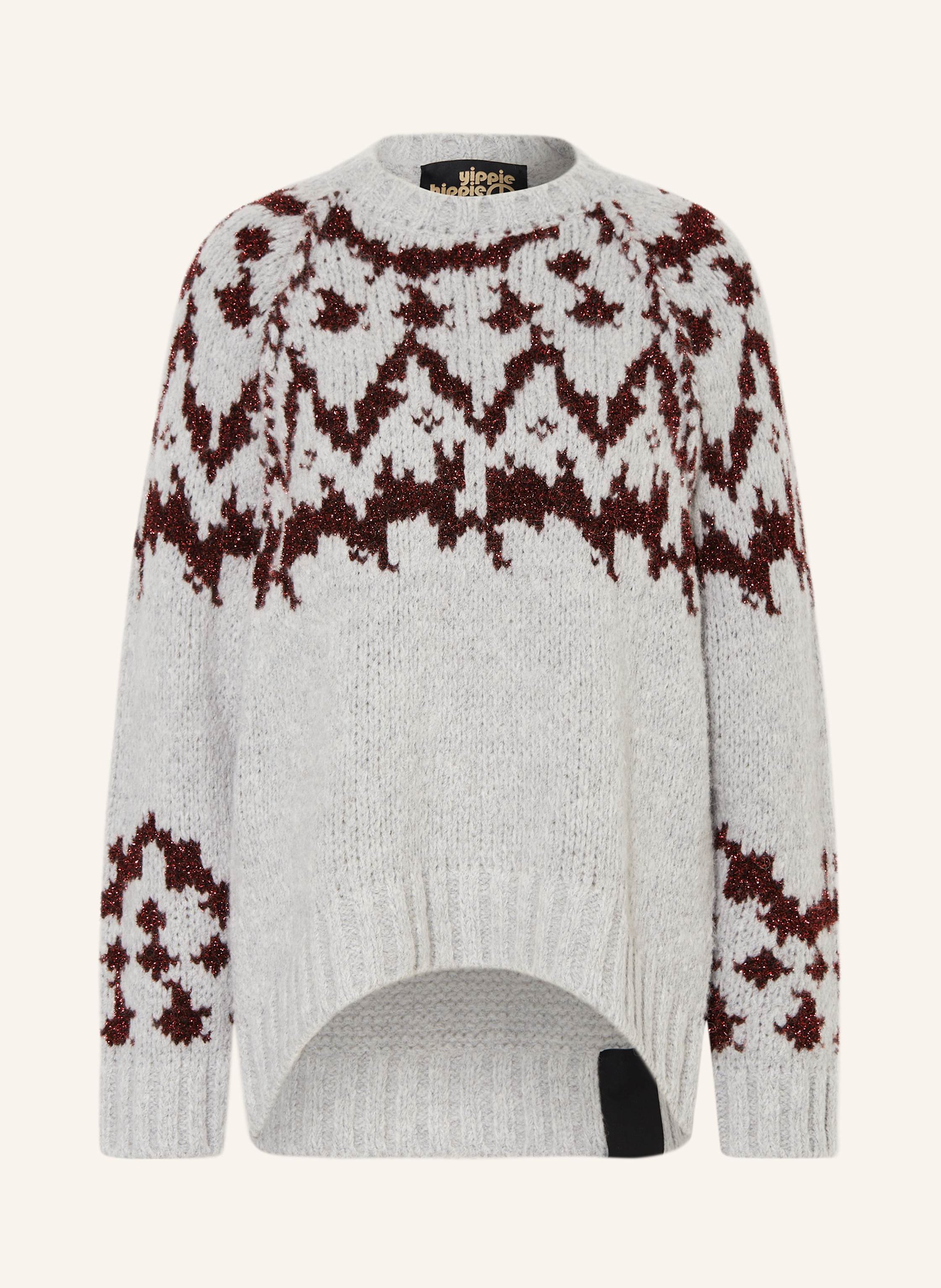 Thumbnail - Yippie Hippie Pullover Mit Glitzergarn grau