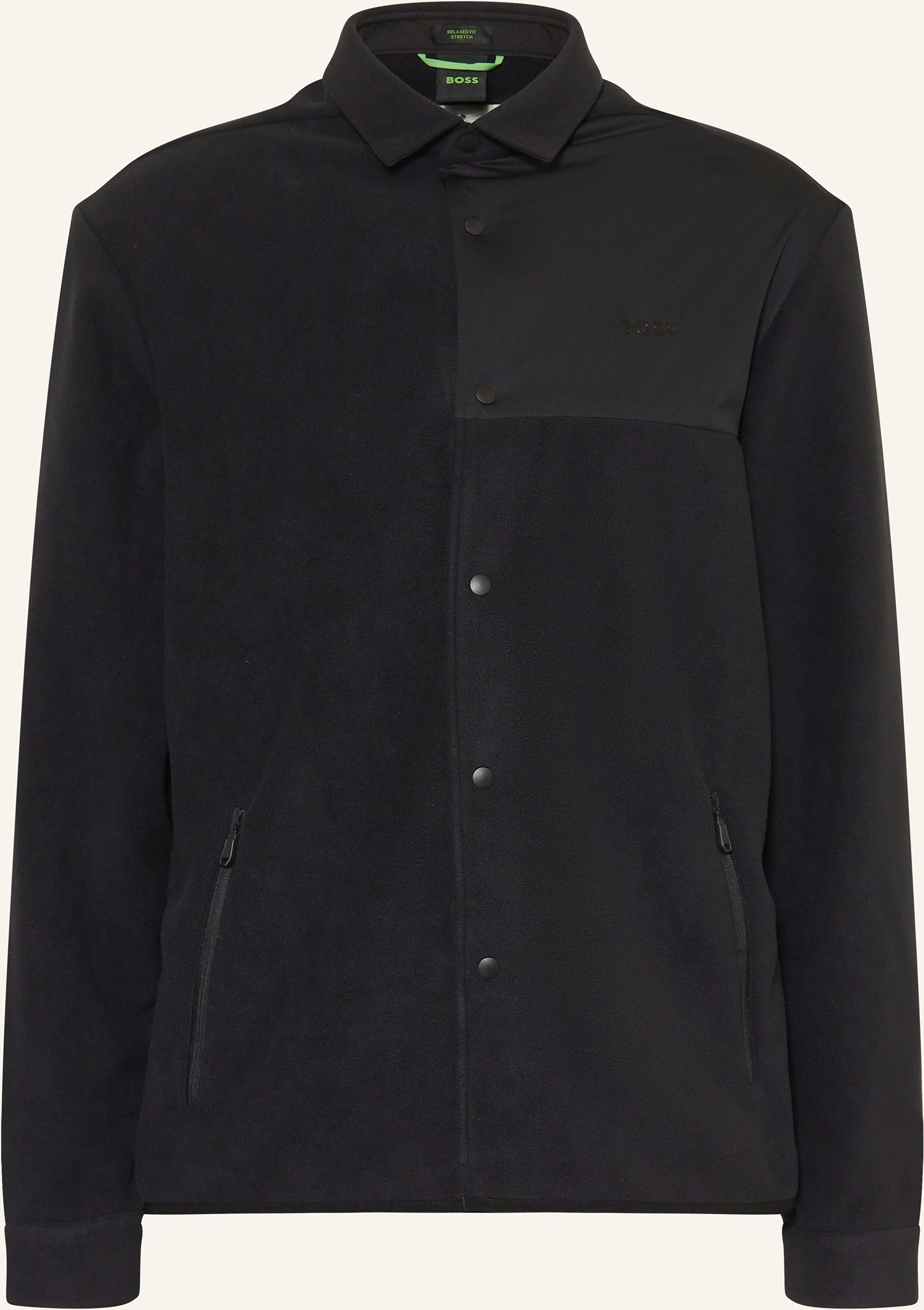 Boss Fleecejacke Hole schwarz