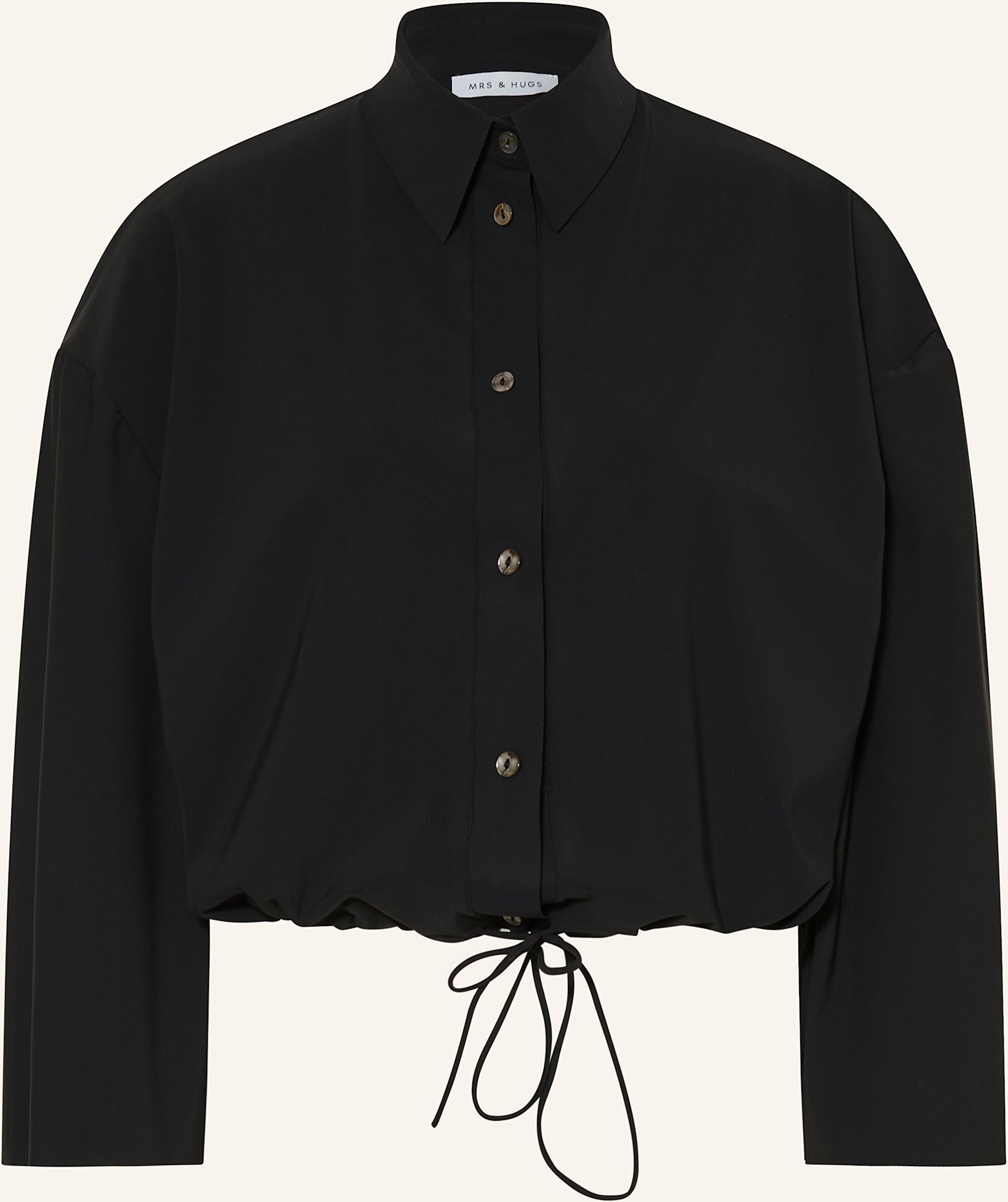 Mrs & Hugs Hemdbluse Mit 3/4-Arm schwarz