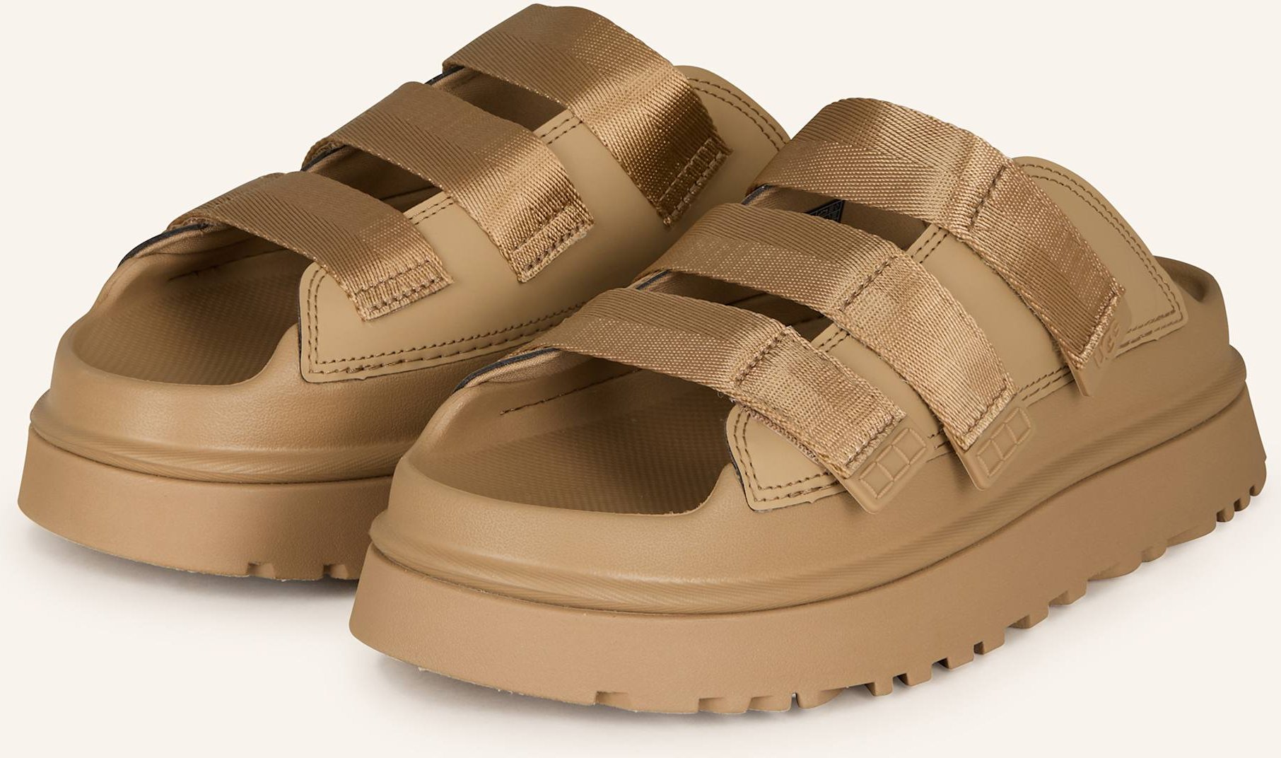 Ugg Plateau-Pantoletten Goldenglow beige