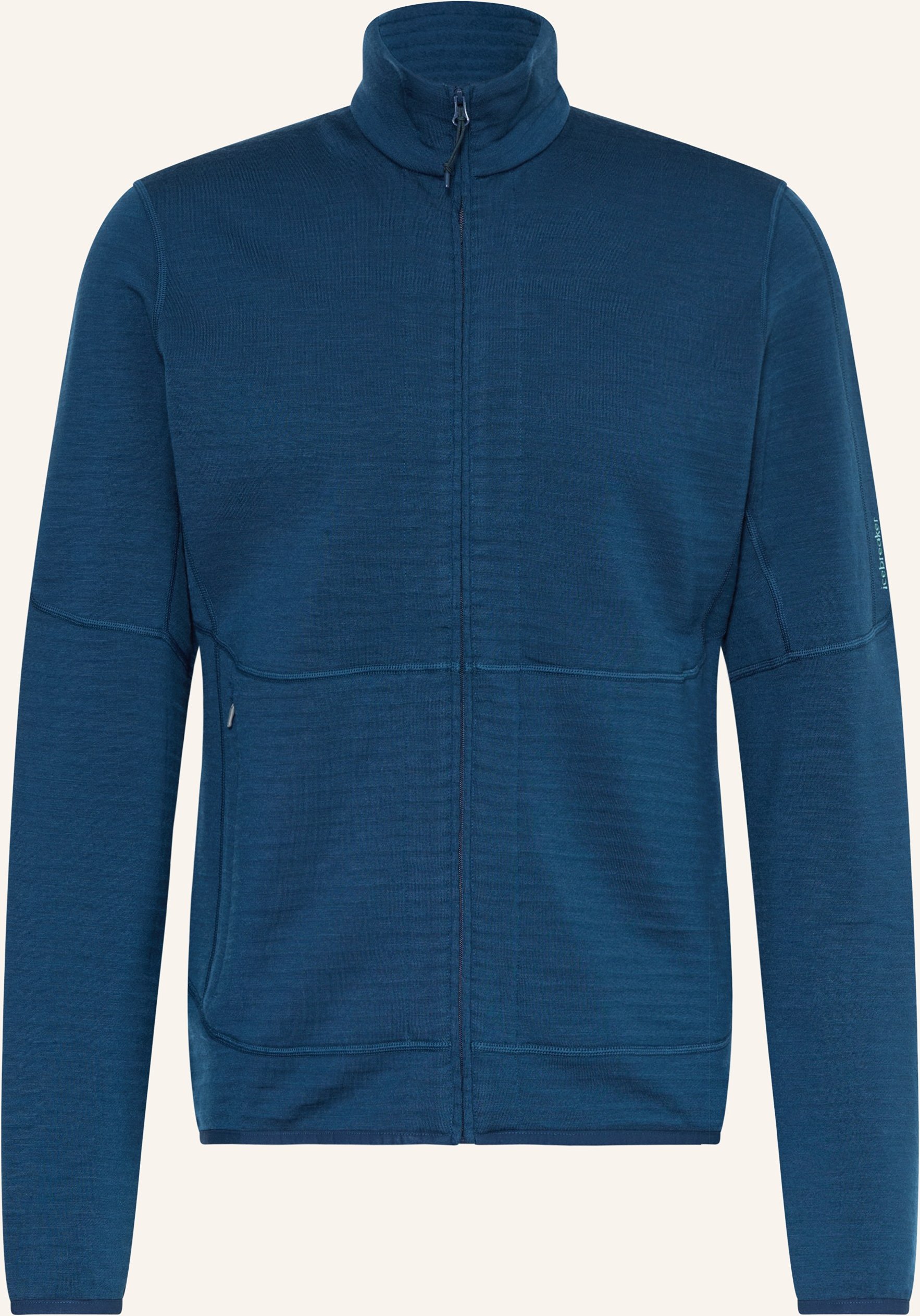 Icebreaker Midlayer-Jacke Merino 400 Descender blau