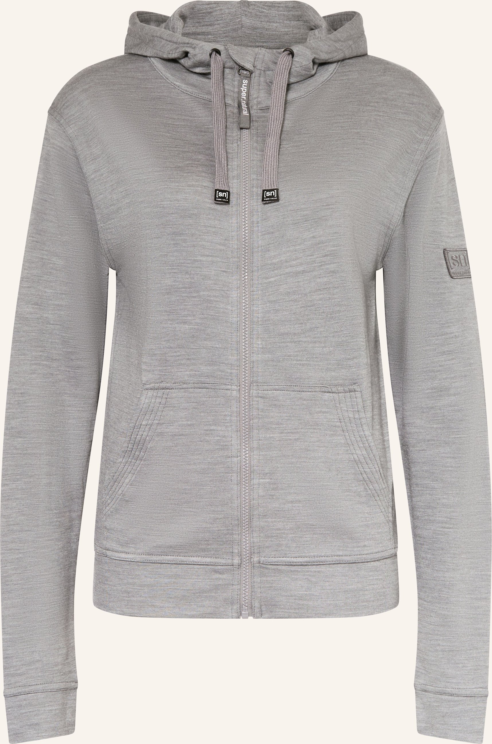 Super.Natural Sweatjacke Solution Bio Mit Merinowolle grau