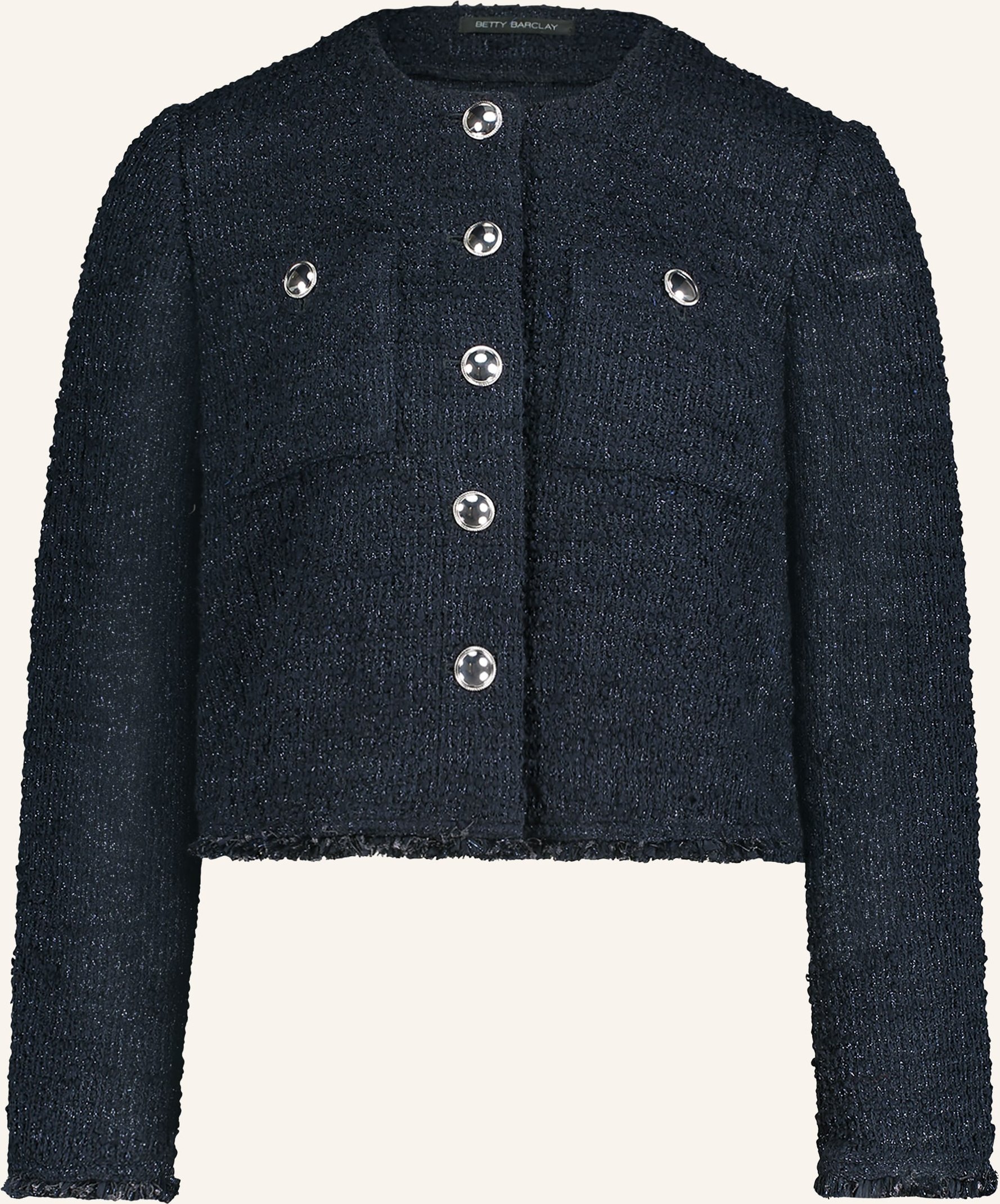 Betty Barclay Kastenjacke Aus Bouclé Mit Glitzergarn blau