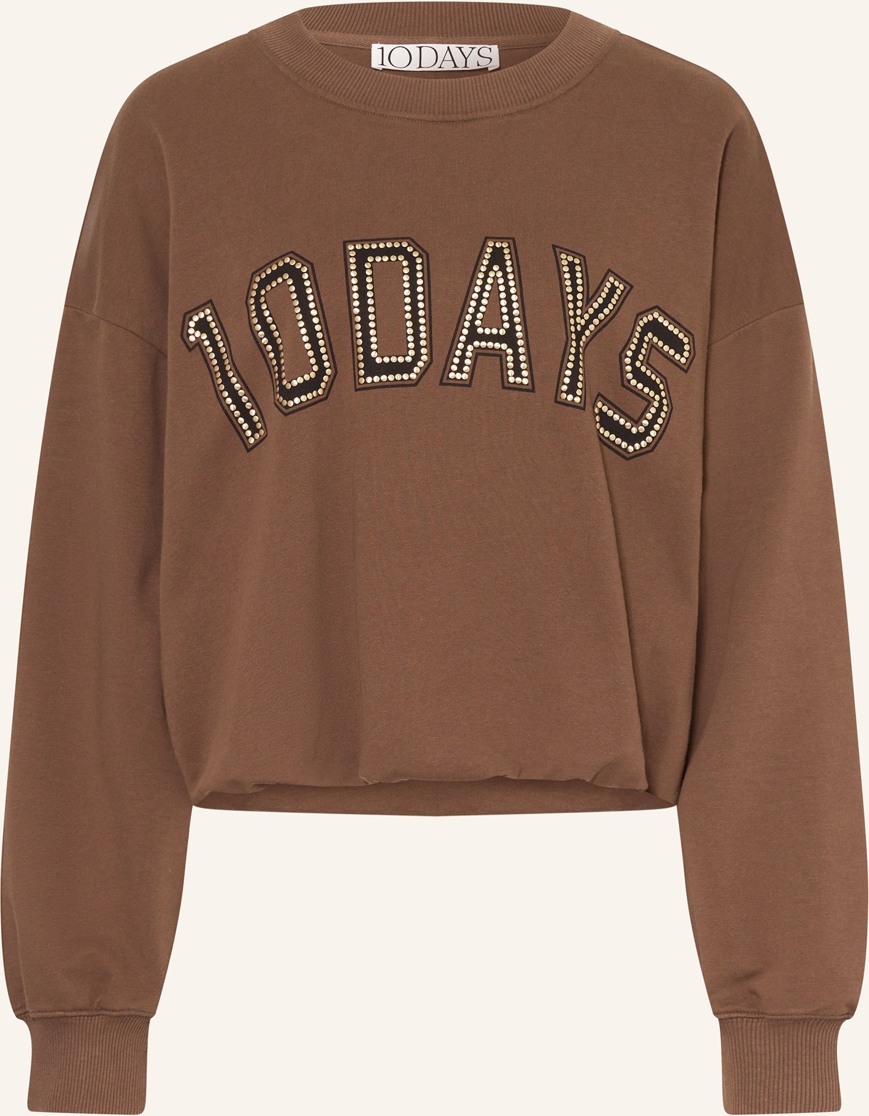 10days Sweatshirt Mit Nieten braun