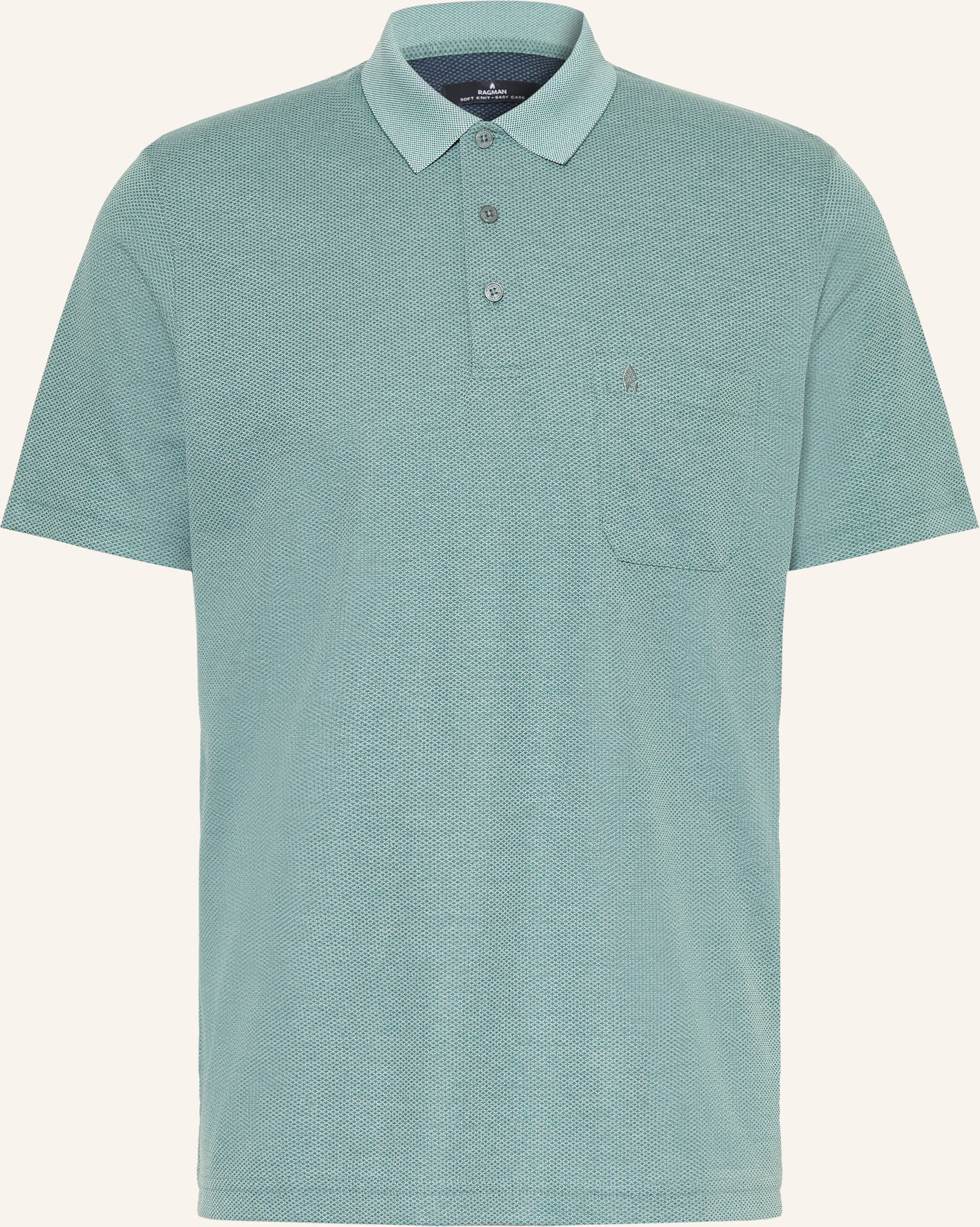 Ragman Piqué-Poloshirt gruen