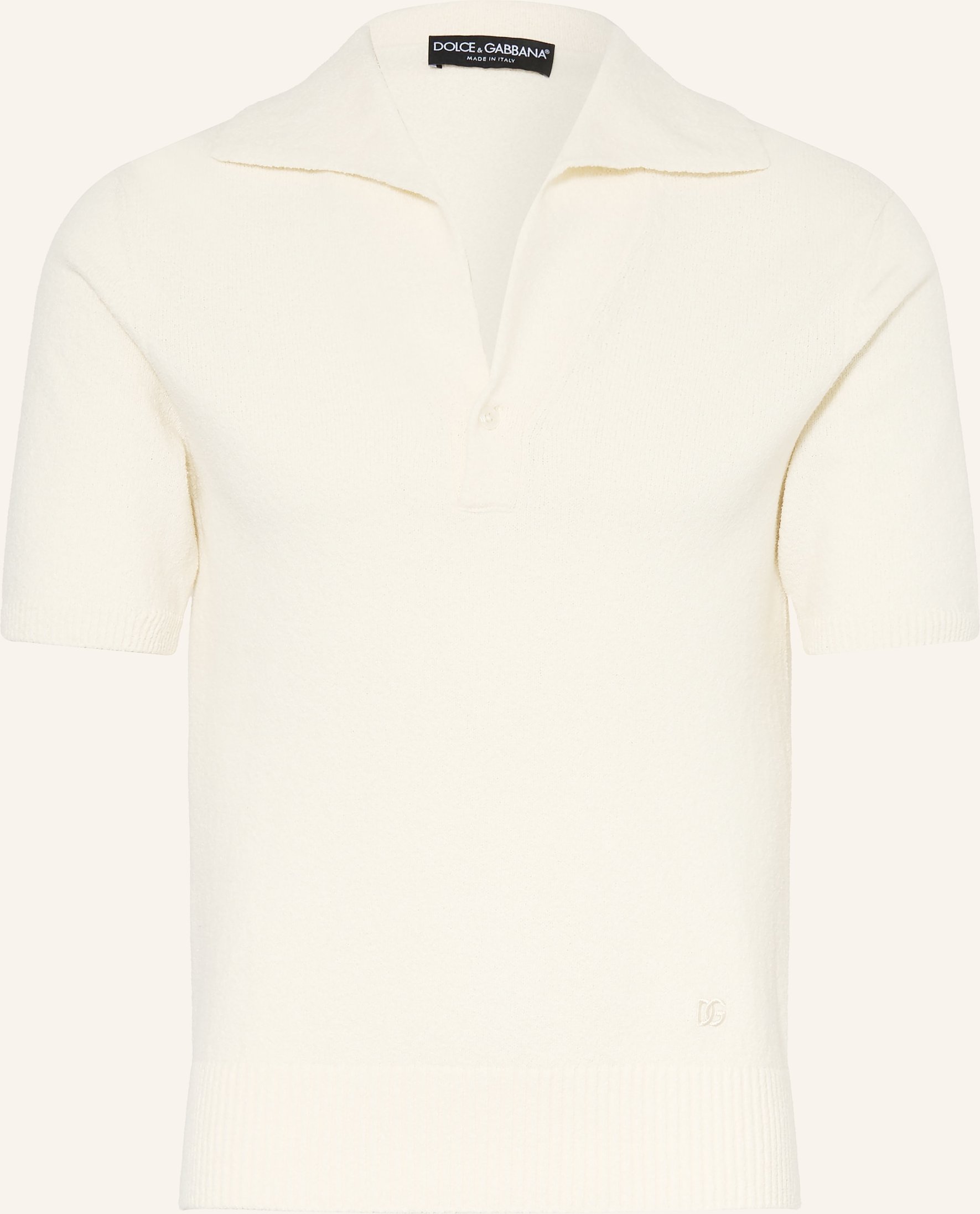 Dolce & Gabbana Strick-Poloshirt beige
