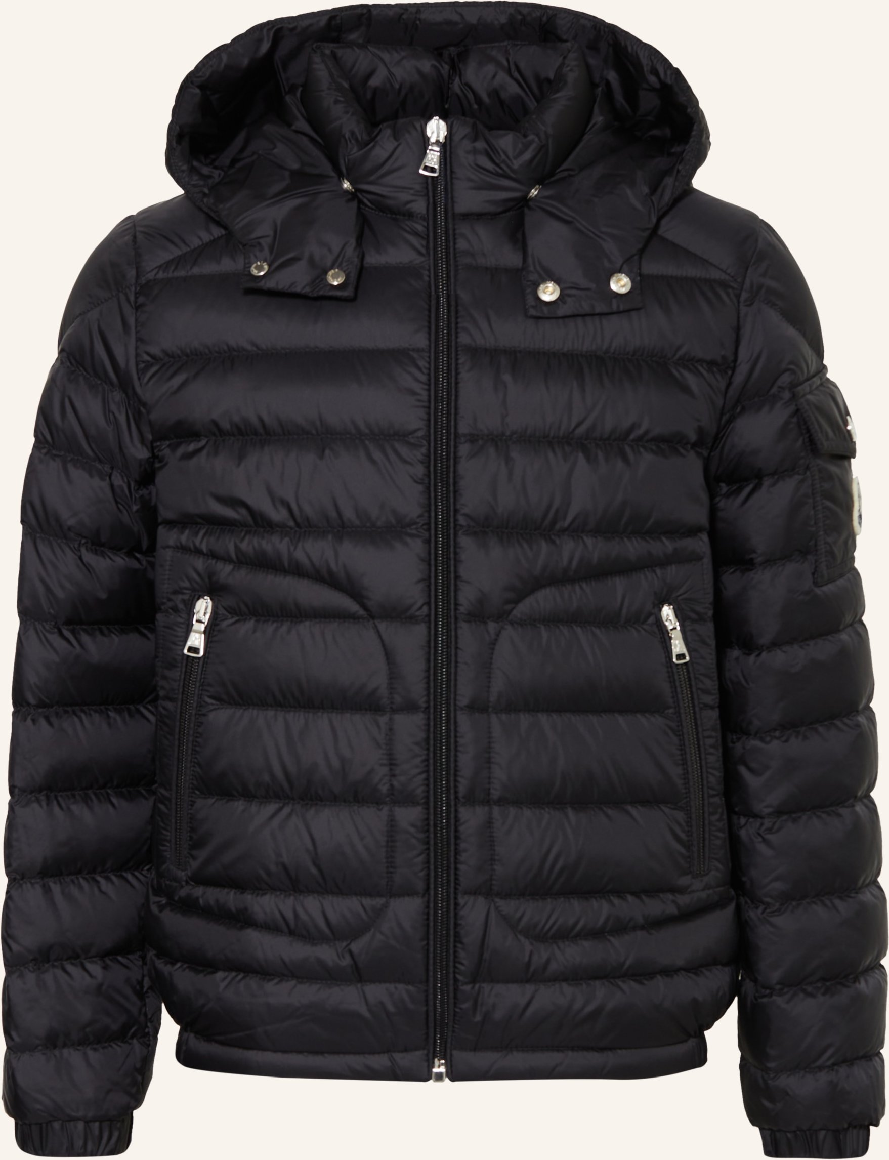 Moncler Enfant Daunenjacke Lauros Mit Abnehmbarer Kapuze schwarz