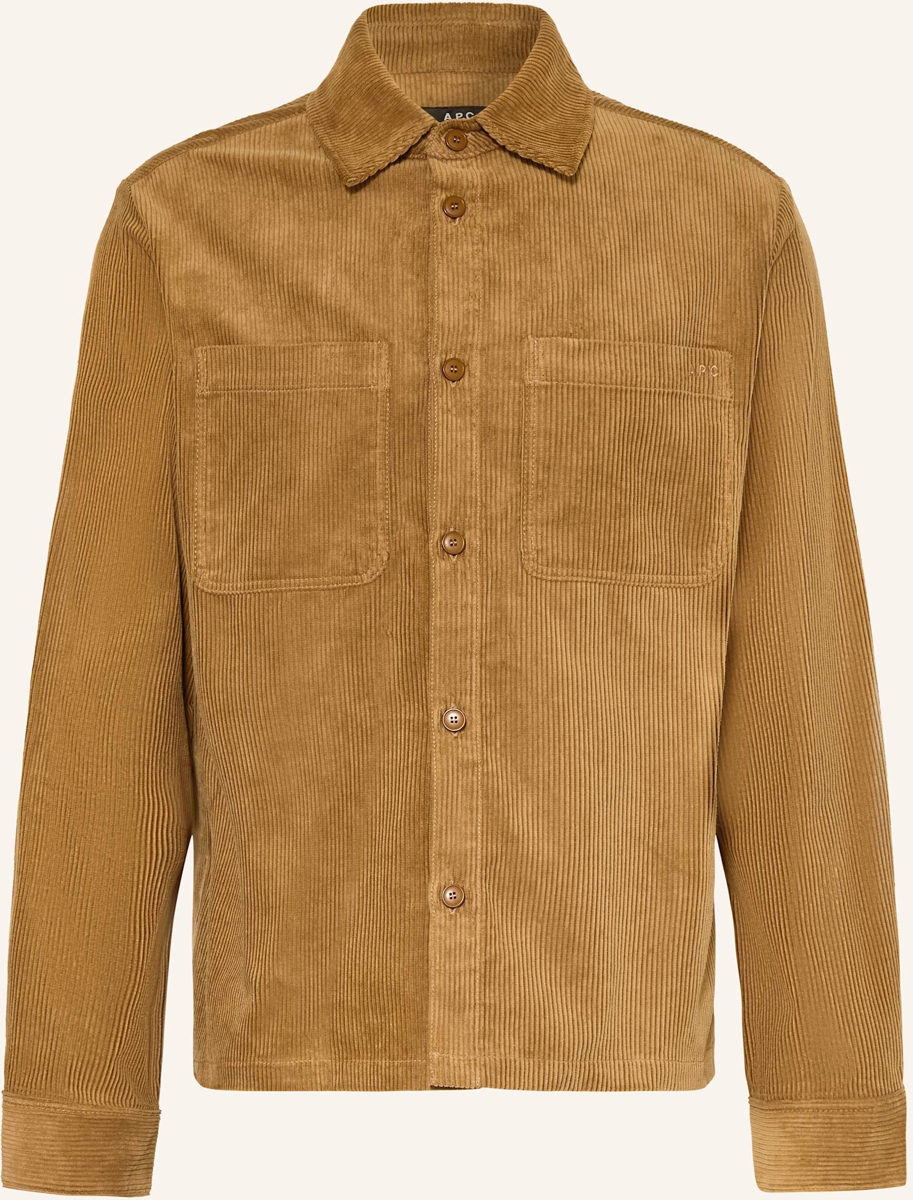 A.P.C. Cordhemd Relax Fit braun
